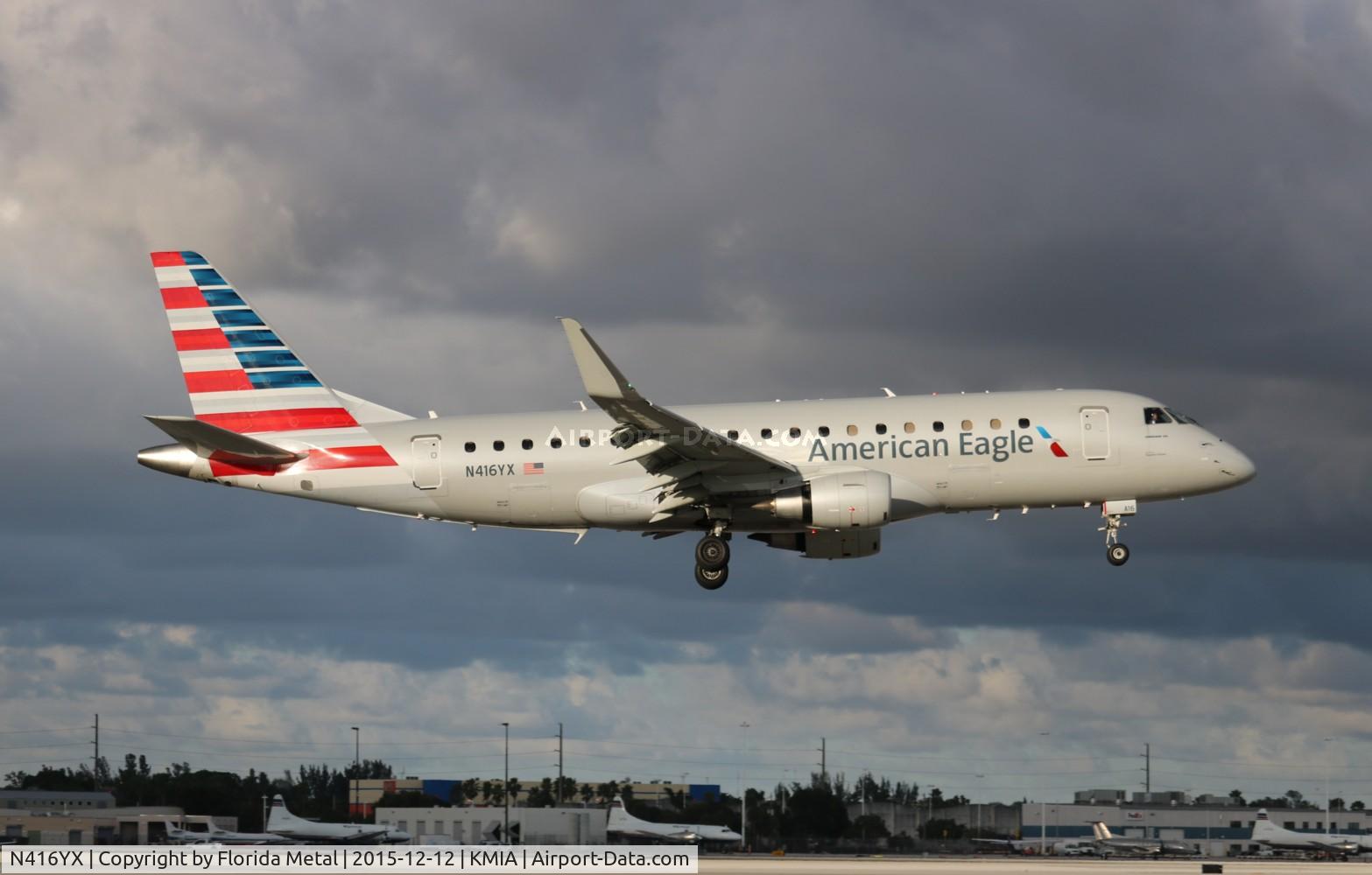 N416YX, 2013 Embraer 175LR (ERJ-170-200LR) C/N 17000381, ENY E175 zx MTY-MIA