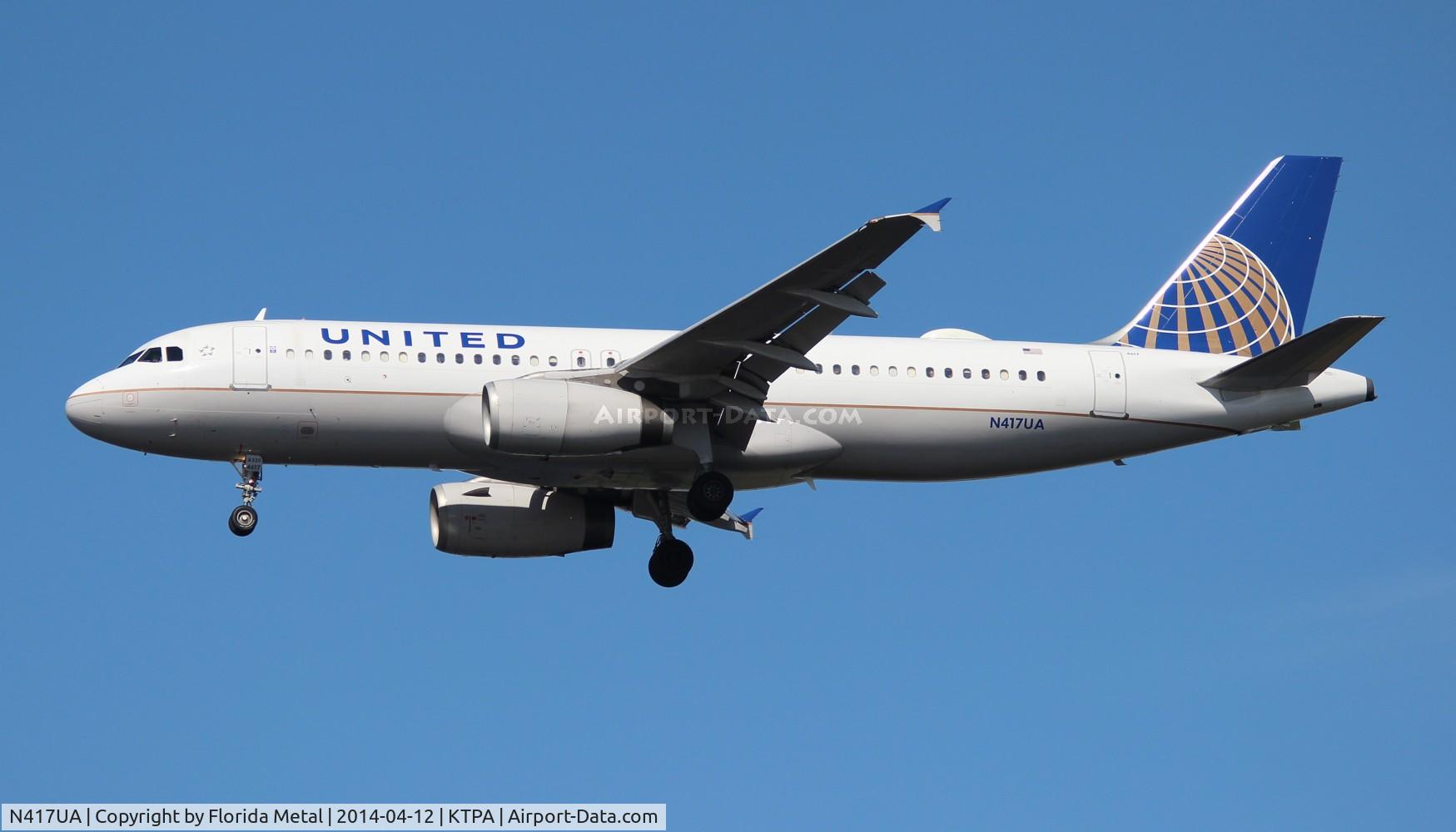 N417UA, 1994 Airbus A320-232 C/N 483, UAL A320 zx ORD-TPA