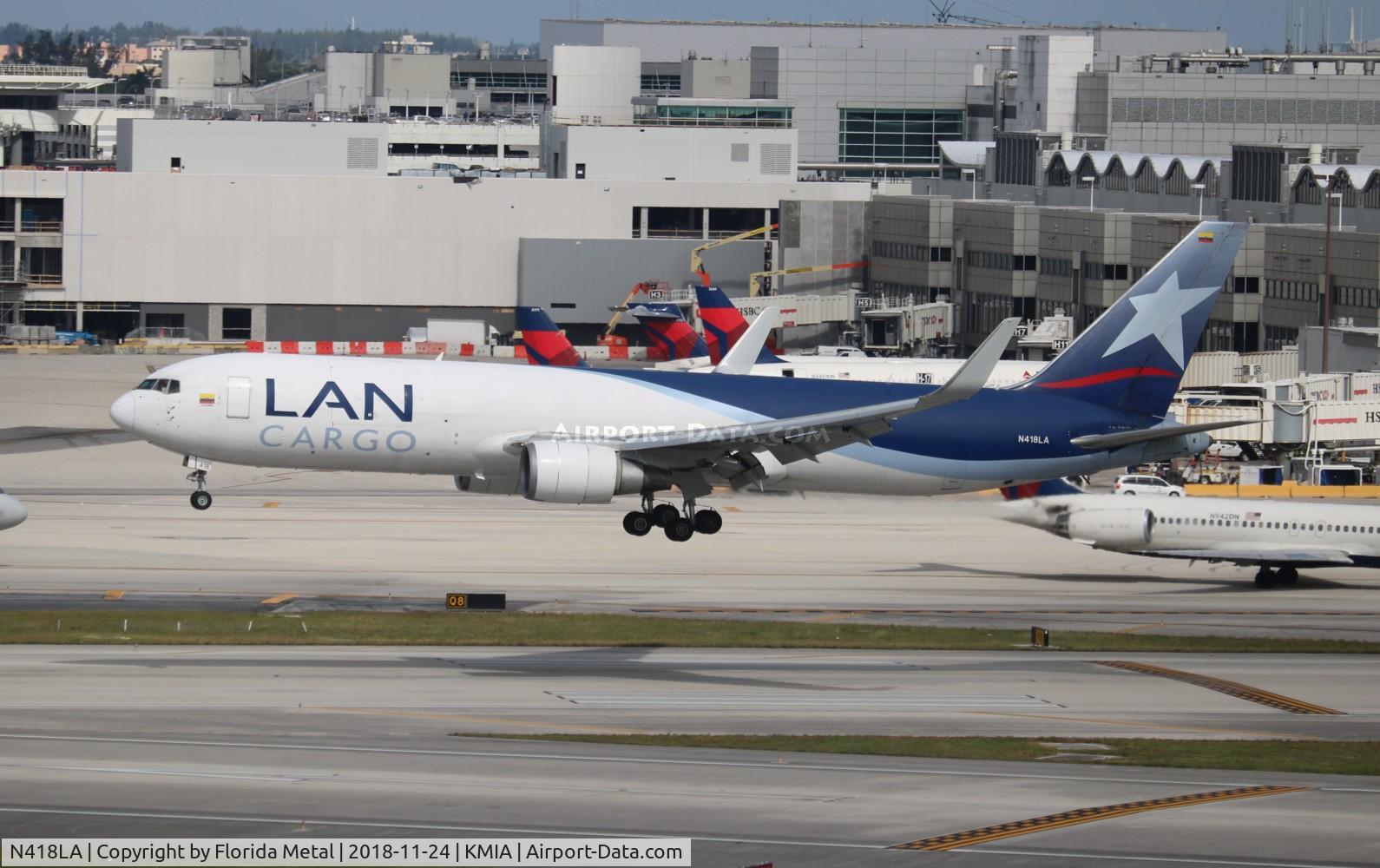 N418LA, 2005 Boeing 767-316F C/N 34246, LAN Cargo 767-300F zx EZE-MIA