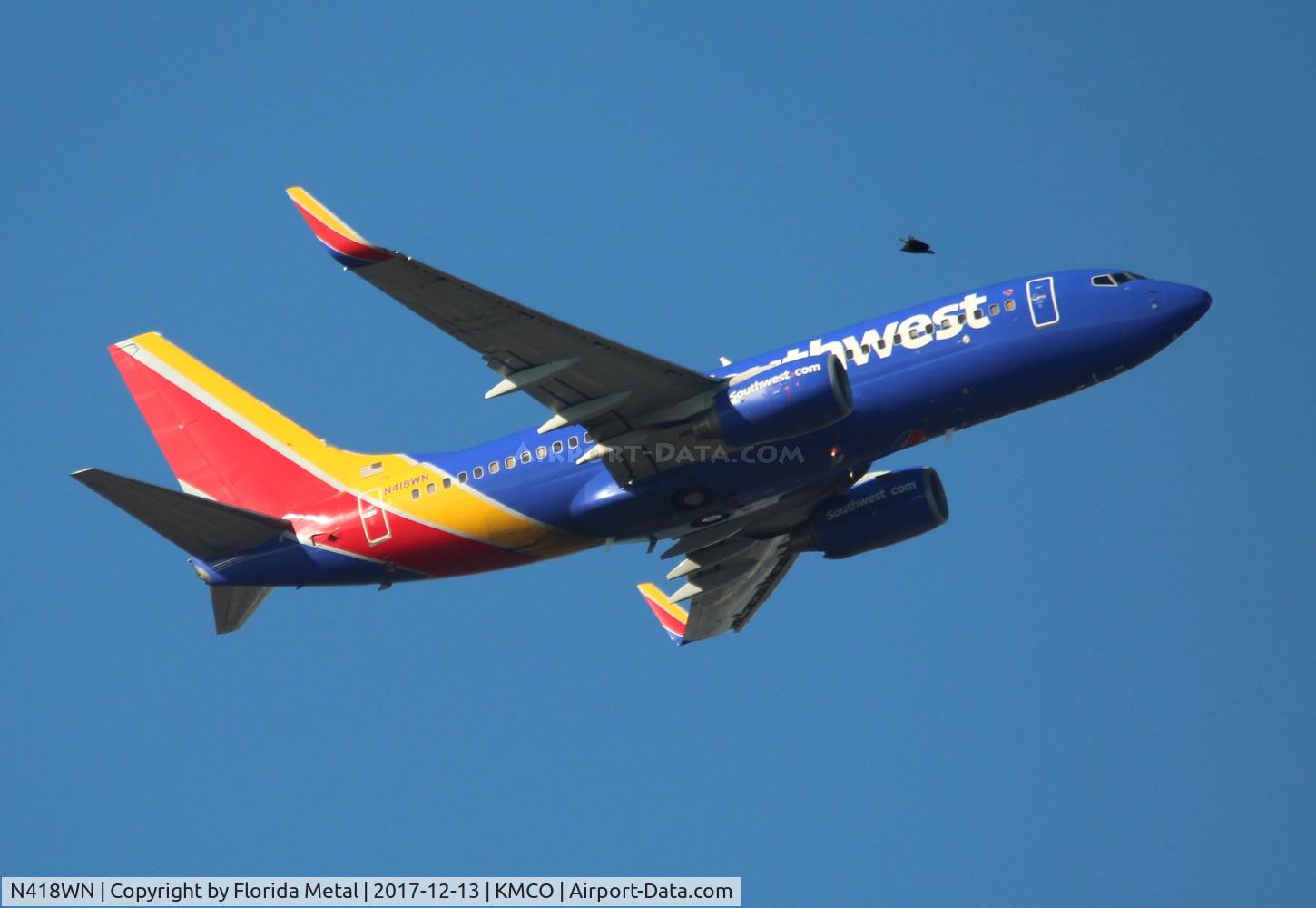 N418WN, 2001 Boeing 737-7H4 C/N 29823, SWA 737 nc zx MCO-STL