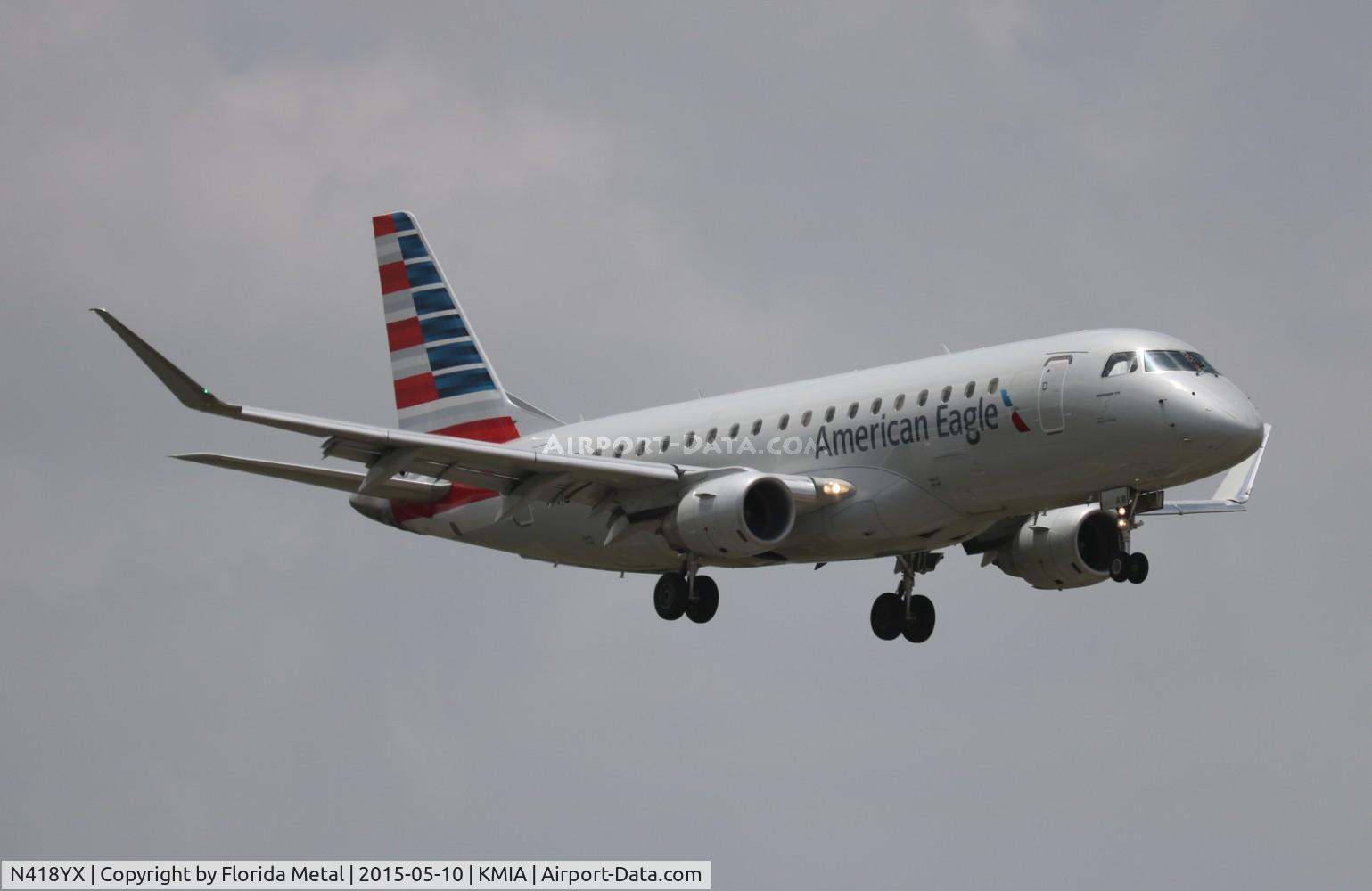 N418YX, 2013 Embraer 175LR (ERJ-170-200LR) C/N 17000383, ENY E175 zx IND-MIA