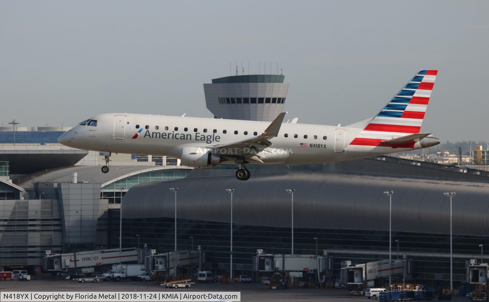 N418YX, 2013 Embraer 175LR (ERJ-170-200LR) C/N 17000383, ENY E175 zx NAS-MIA