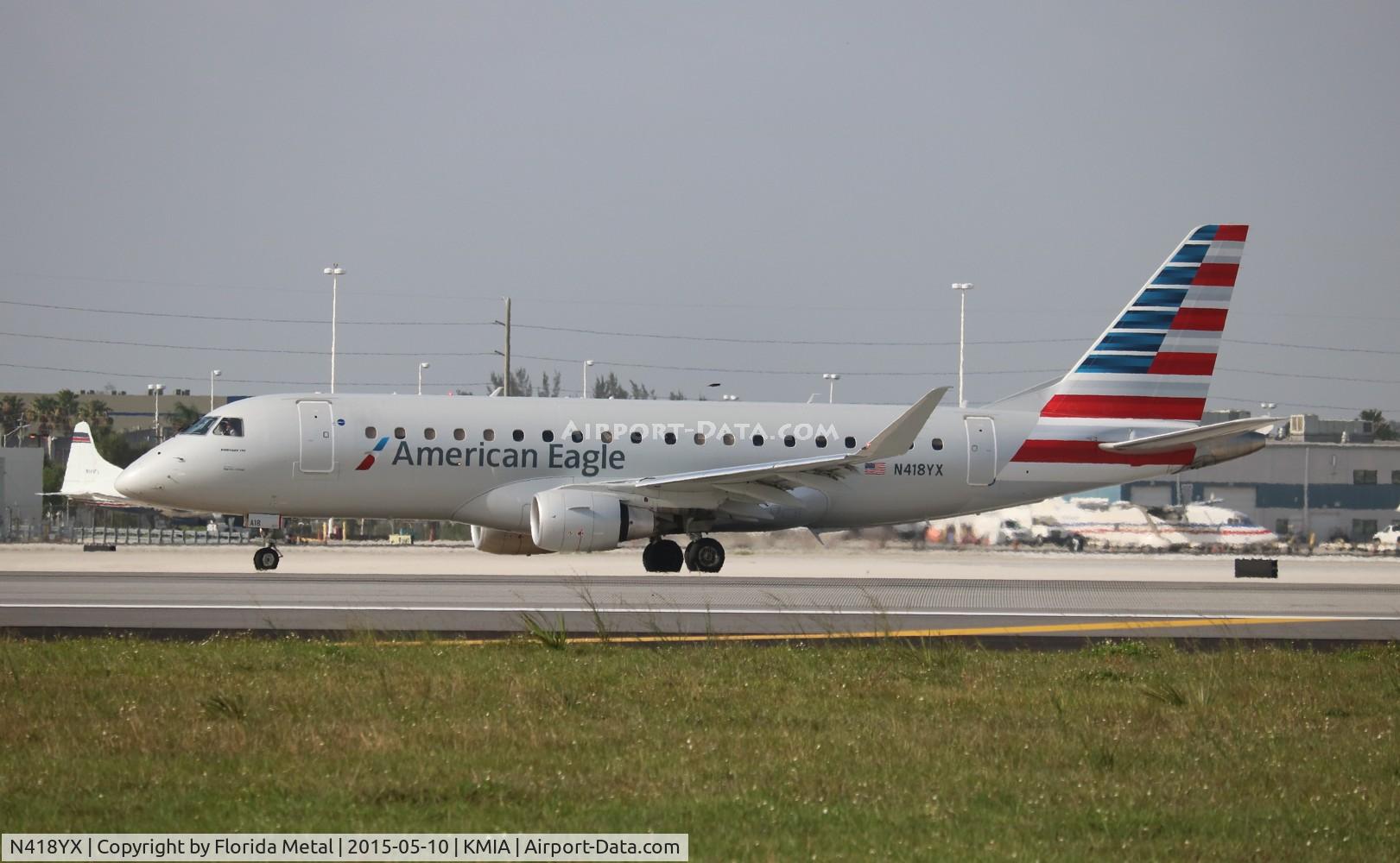 N418YX, 2013 Embraer 175LR (ERJ-170-200LR) C/N 17000383, ENY E175 zx MIA-TYS