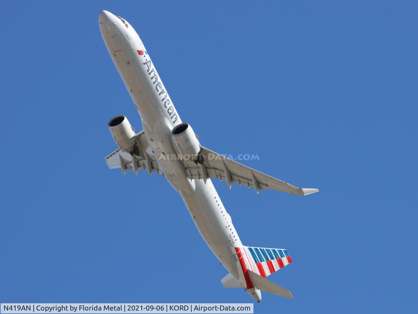 N419AN, 2020 Airbus A321-253NX C/N 10017, AAL A321N zx ORD-DFW