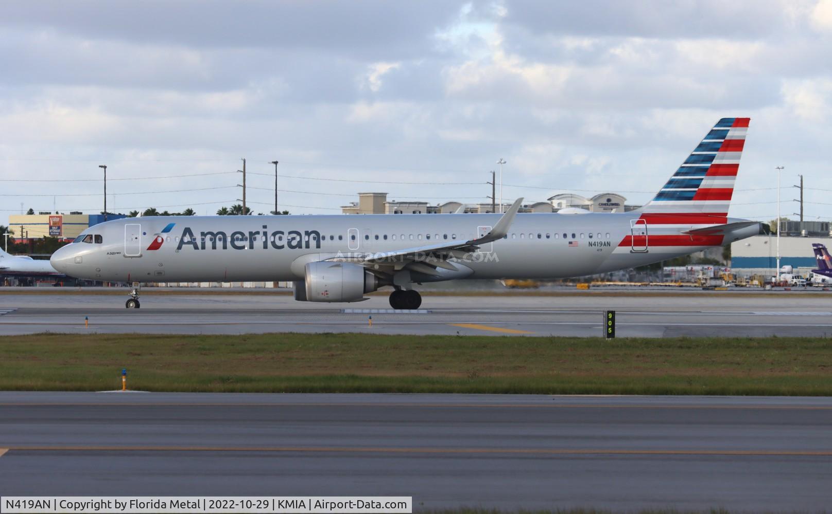 N419AN, 2020 Airbus A321-253NX C/N 10017, AAL A321N zx MIA-CUN