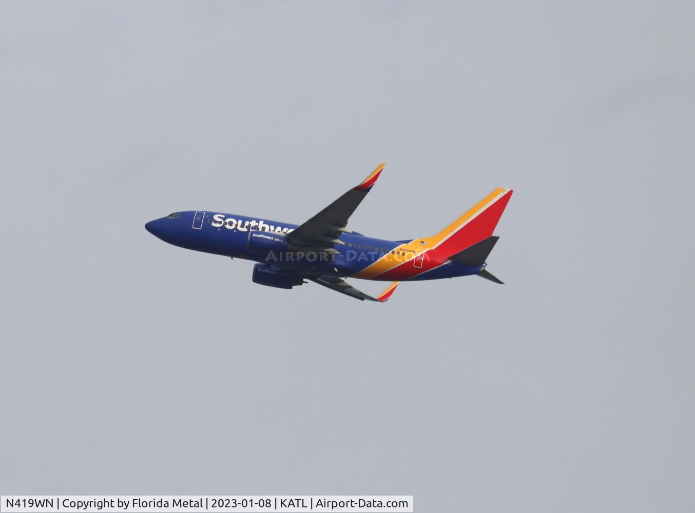 N419WN, 2001 Boeing 737-7H4 C/N 29824, SWA 737 nc zx ATL-DAL