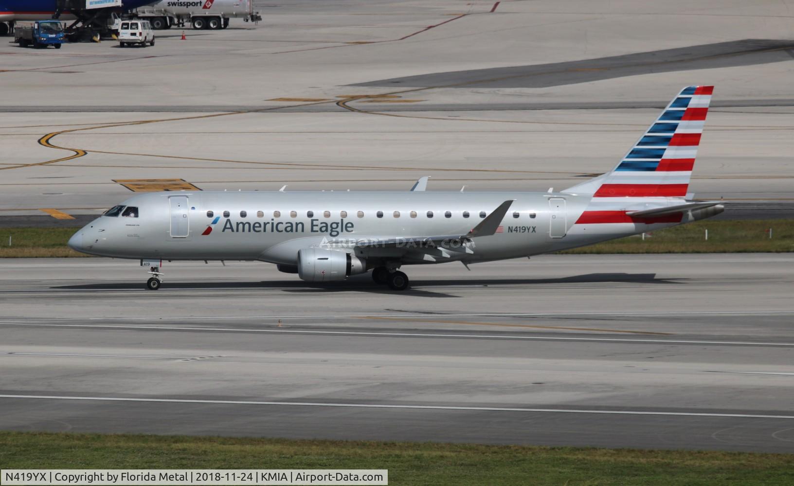 N419YX, 2013 Embraer 175LR (ERJ-170-200LR) C/N 17000384, ENY E175 zx MIA-EYW