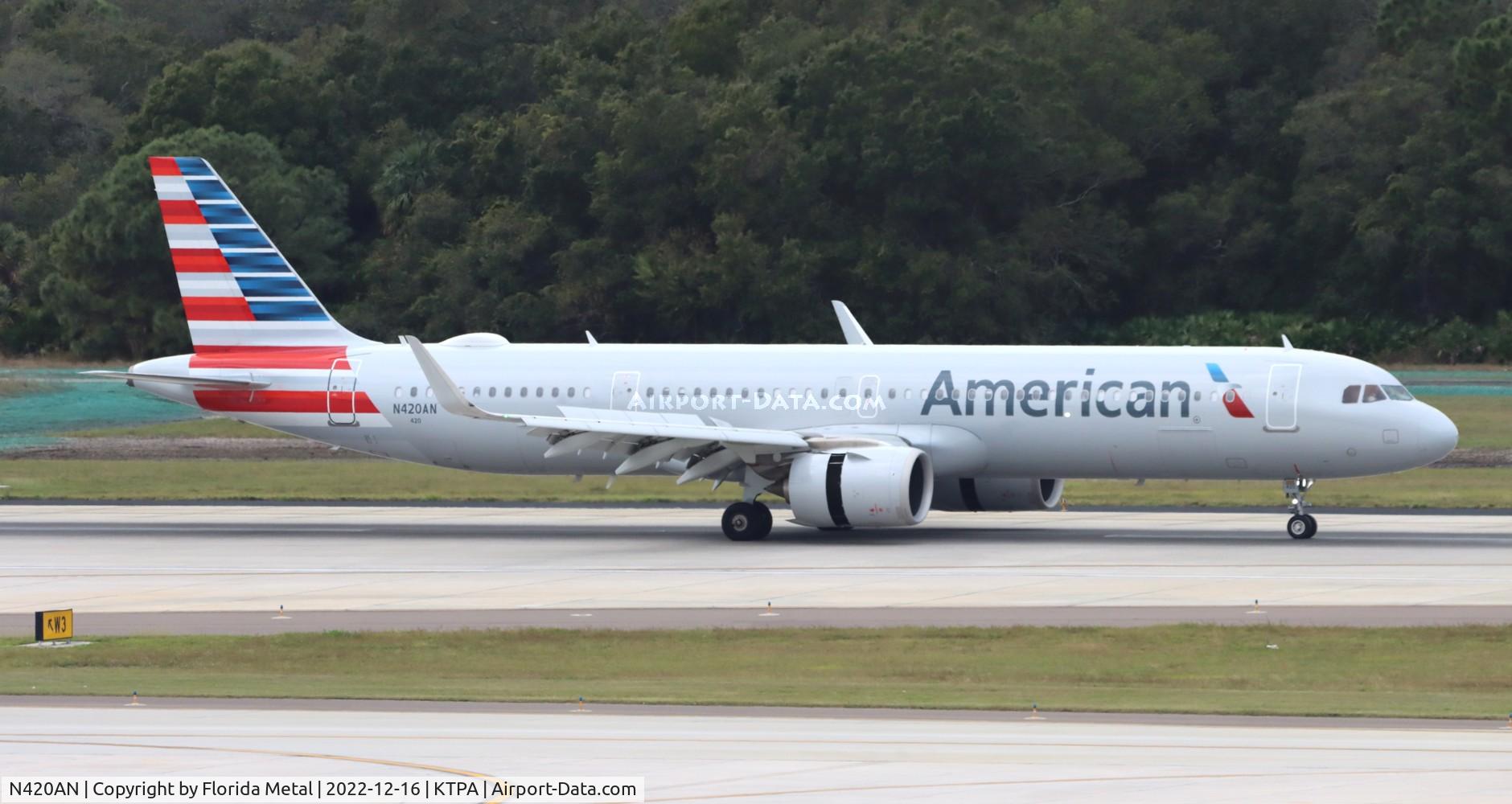 N420AN, 2020 Airbus A321-253NX C/N 9584, AAL A321N zx DFW-TPA