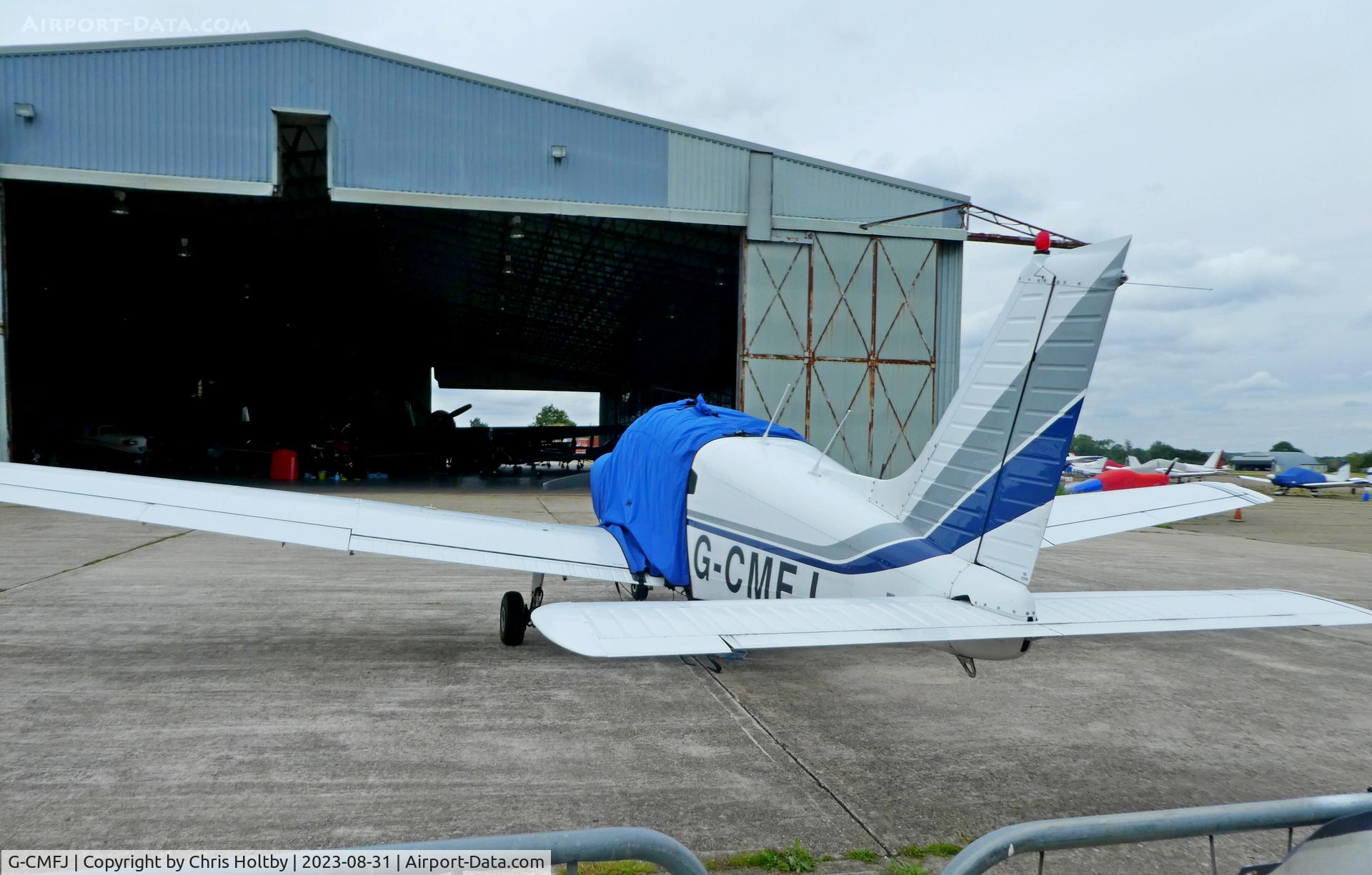 G-CMFJ, 1974 Piper PA-28-151 Cherokee Warrior C/N 287515176, Parked at North Weald, Essex
