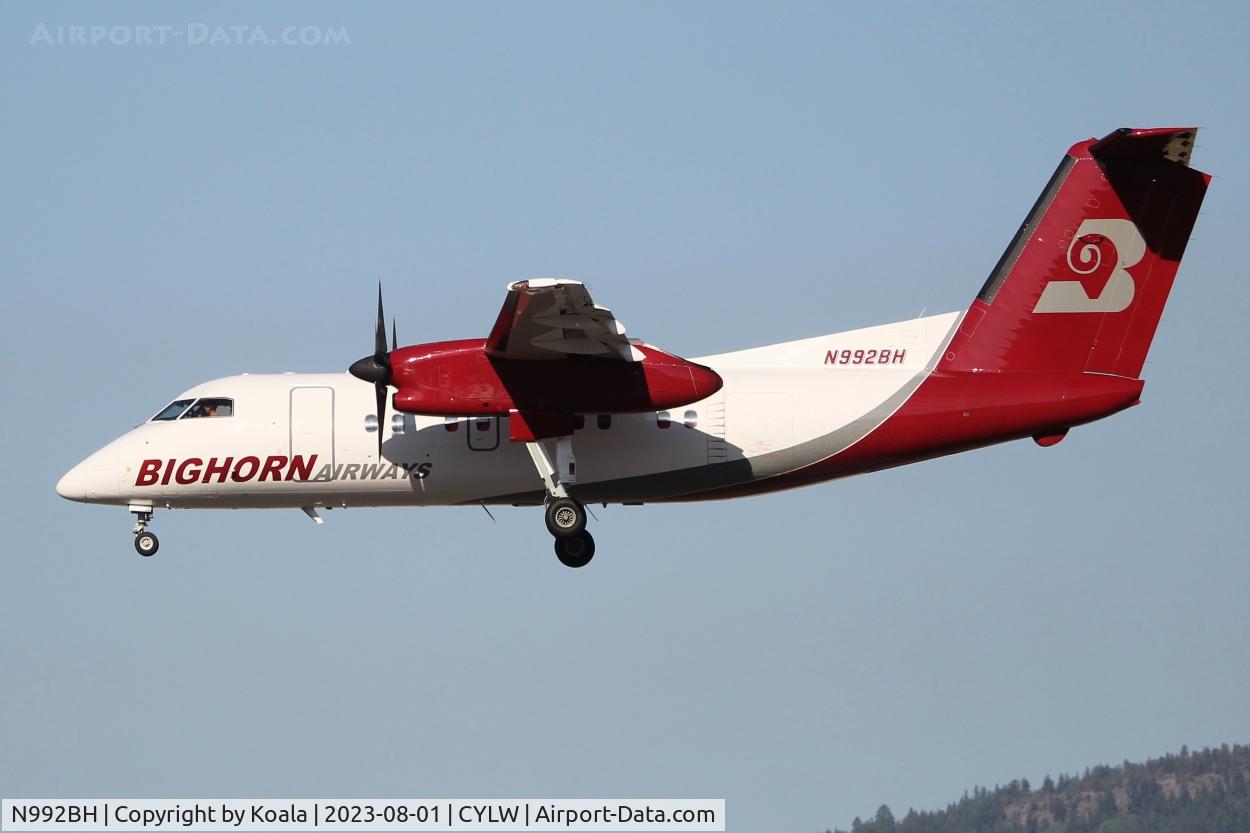 N992BH, 1991 De Havilland Canada DHC-8-102A Dash 8 C/N 258, Arrival from Boise.