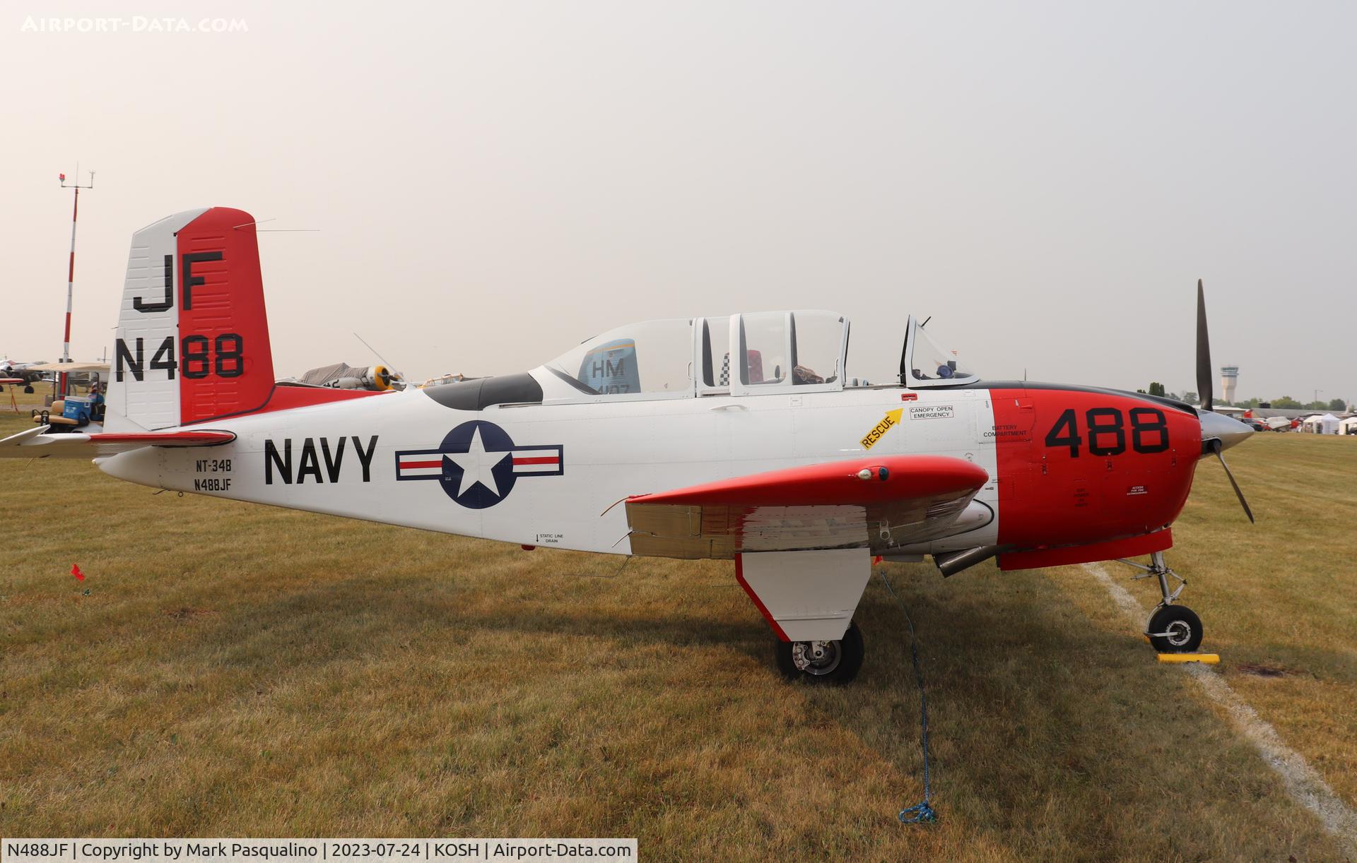 N488JF, 1953 Beech T-34A (A45) Mentor Mentor C/N G-298, Beech T-34A