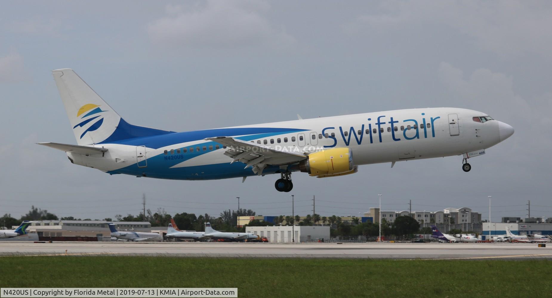 N420US, 1989 Boeing 737-401 C/N 23987, SWQ 734 zx TPA-MIA