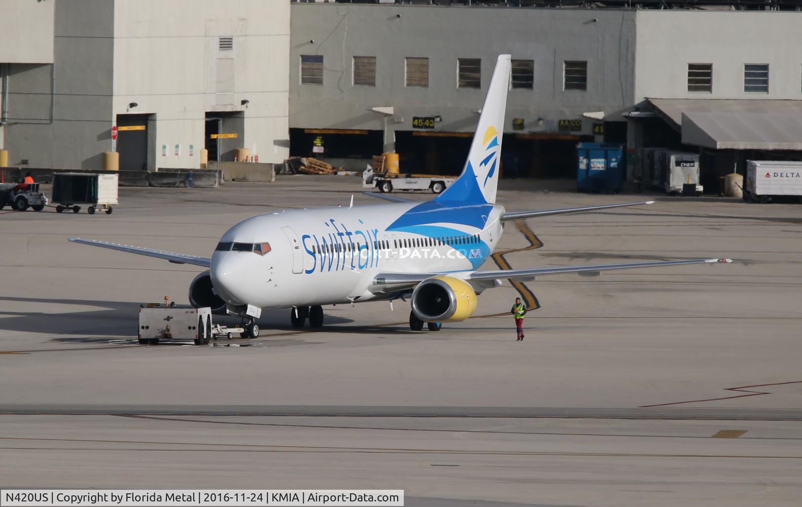 N420US, 1989 Boeing 737-401 C/N 23987, SWQ 734 zx MIA-HAV