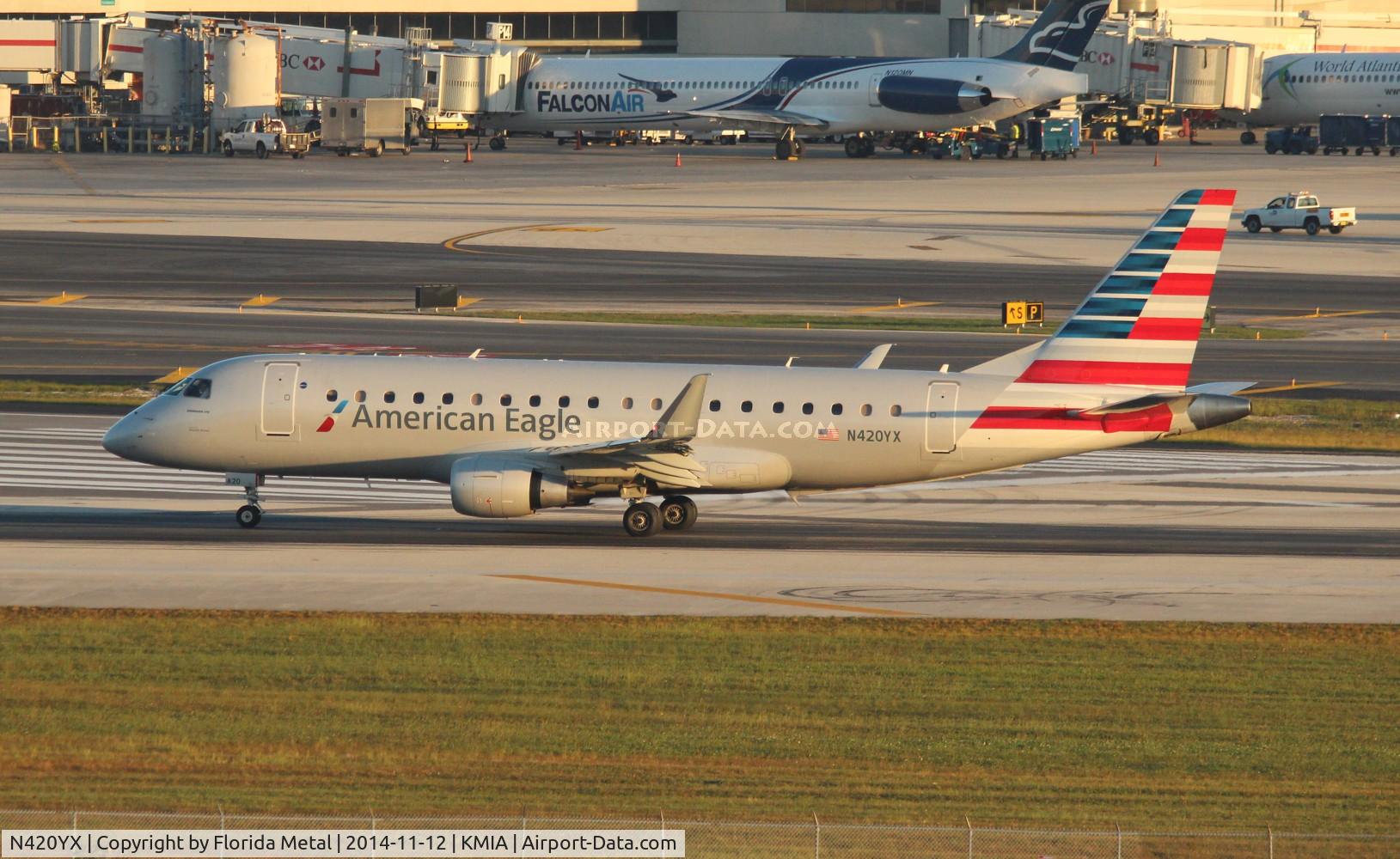 N420YX, 2014 Embraer 175LR (ERJ-170-200LR) C/N 17000385, ENY E175 zx MIA-HAV