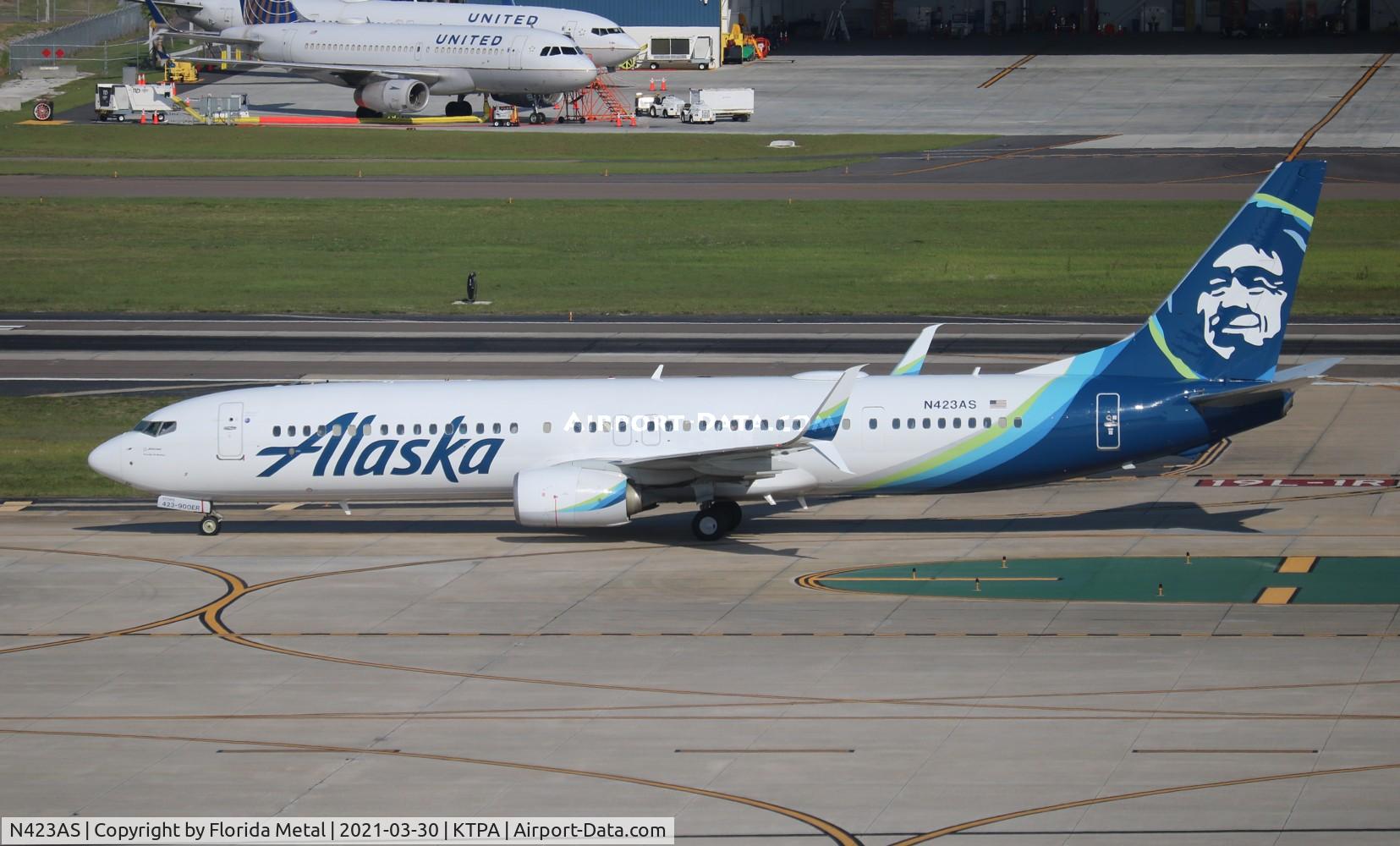 N423AS, 2013 Boeing 737-990/ER C/N 35206, ASA 739 zx SEA-TPA