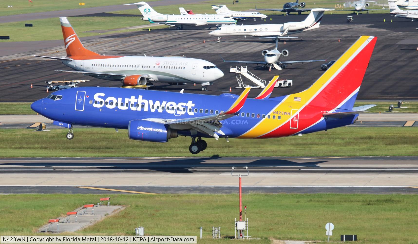 N423WN, 2002 Boeing 737-7H4 C/N 29827, SWA 737 nc BWI-TPA