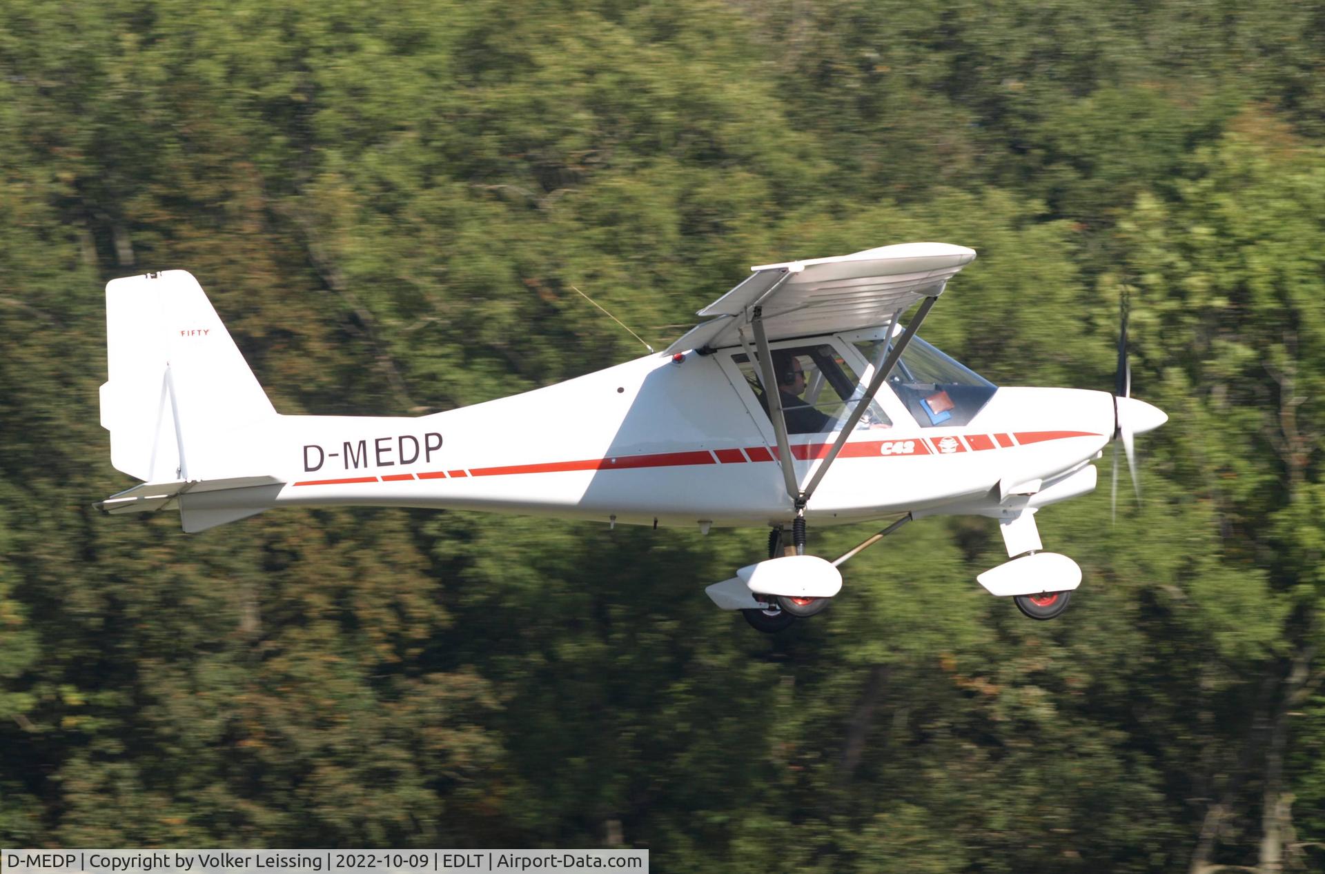 D-MEDP, 2020 Comco Ikarus C42 B C/N 36.858, departing