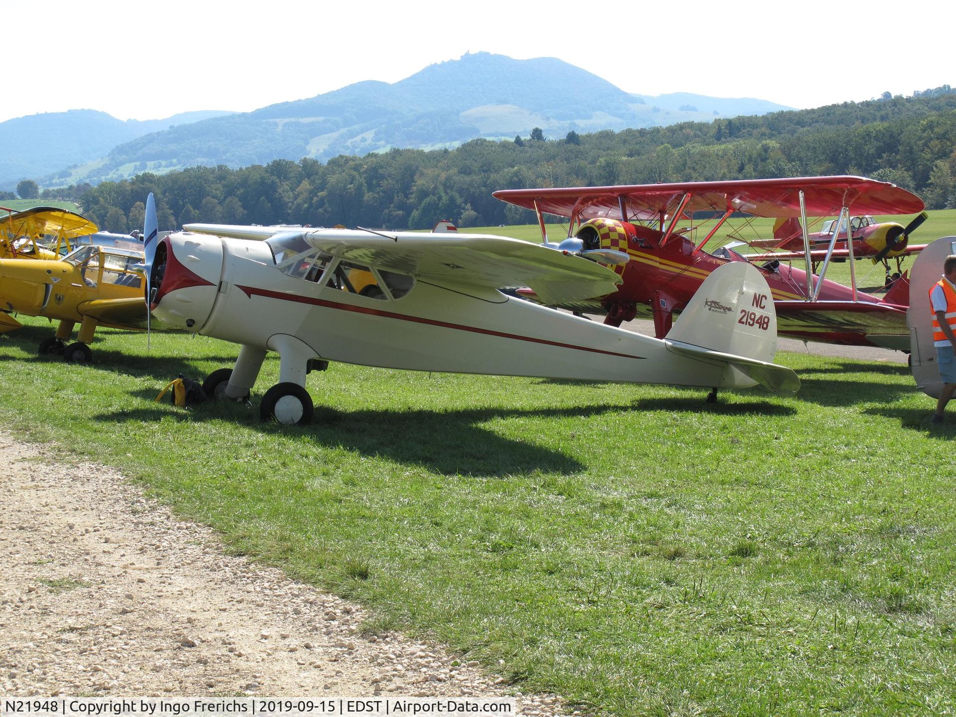 N21948, 1940 Cessna C-165 Airmaster C/N 563, Cessna C-165 at Hahnweide Airfield during OTT 2019