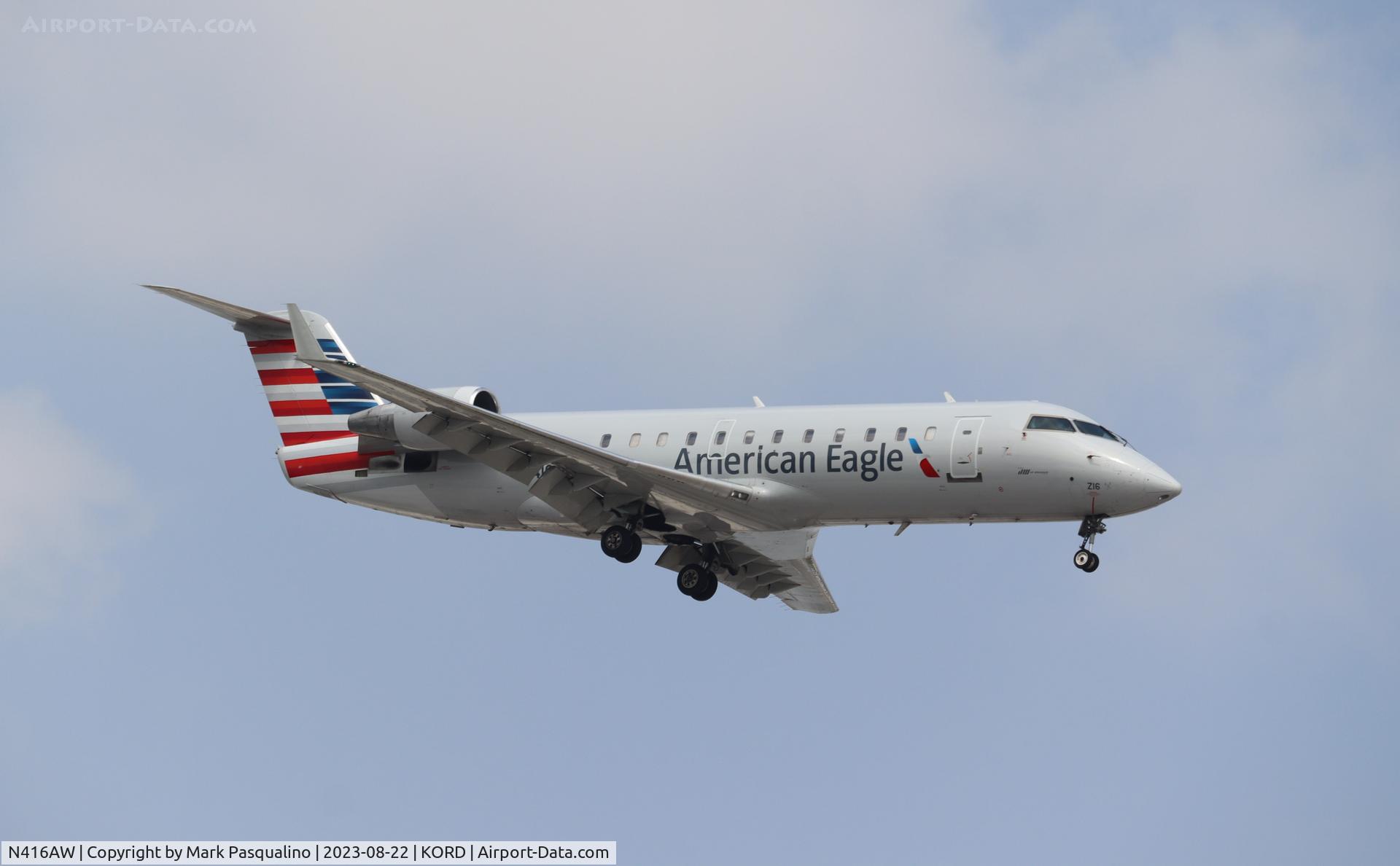 N416AW, 2002 Bombardier CRJ-200LR (CL-600-2B19) C/N 7603, CL-600-2B19