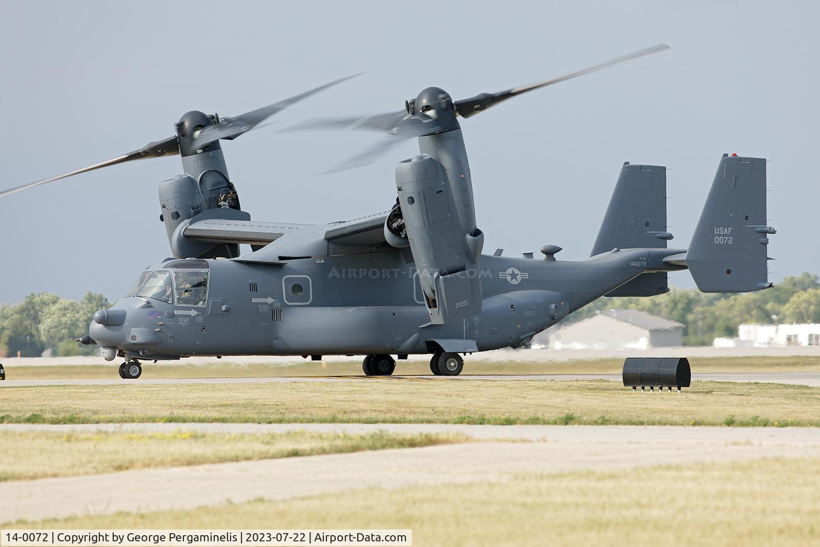 14-0072, 2014 Bell-Boeing CV-22B Osprey Osprey C/N 14-0072, Oshkosh 2023.