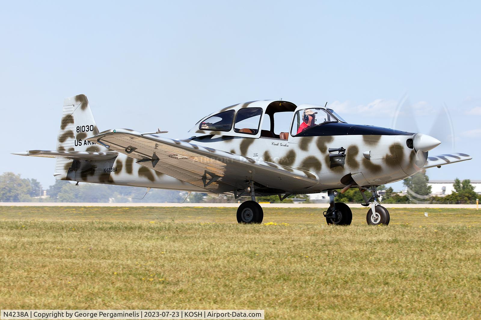N4238A, Ryan Navion A C/N NAV-4-1736, Oshkosh 2023.