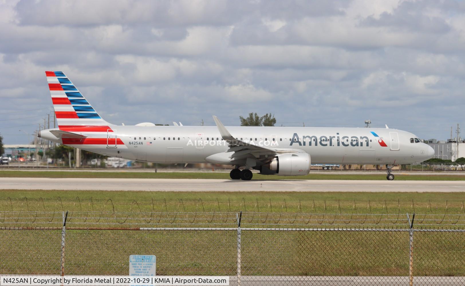 N425AN, 2020 Airbus A321-253NX C/N 10184, AAL A321N zx MIA-LIM