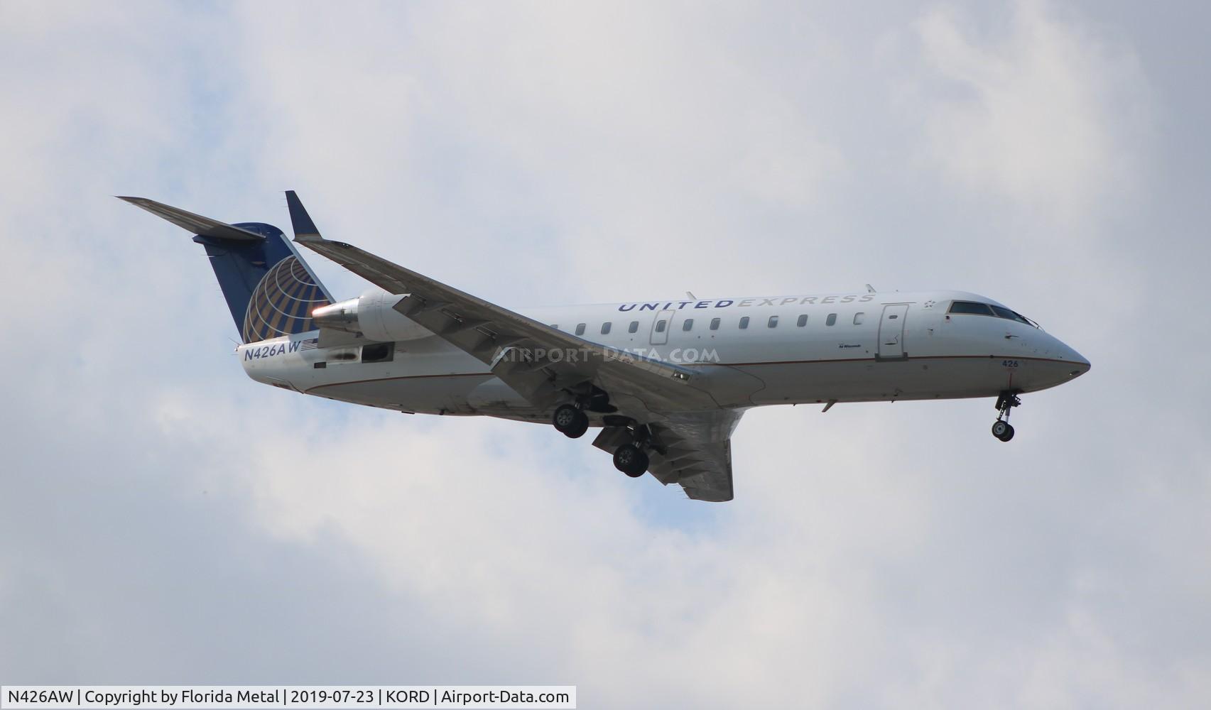 N426AW, 2002 Bombardier CRJ-200LR (CL-600-2B19) C/N 7669, AWI/UE CRJ2 zx AZO-ORD