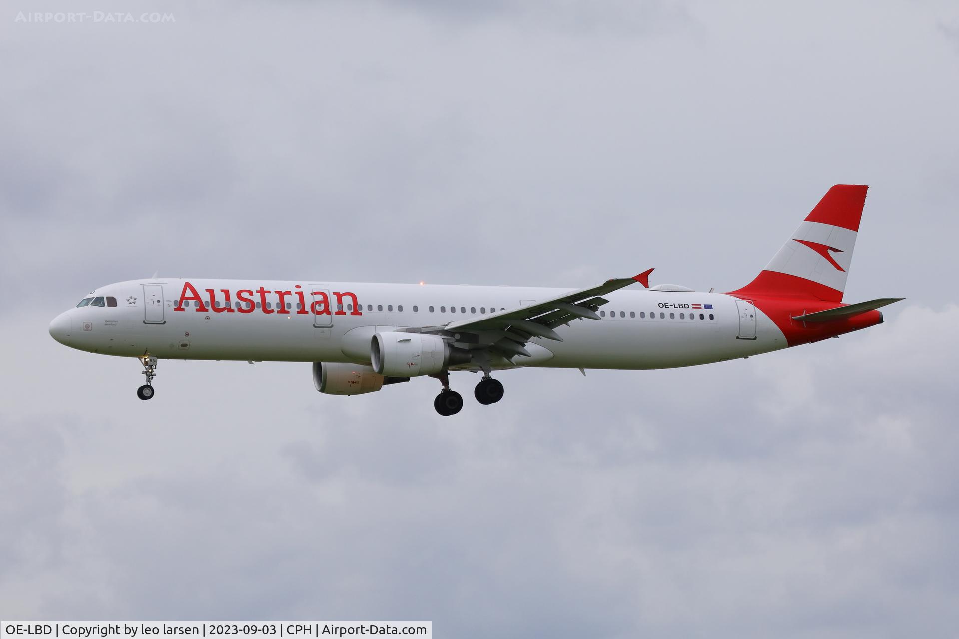 OE-LBD, 1998 Airbus A321-211 C/N 920, Copenhagen 3.9.2023