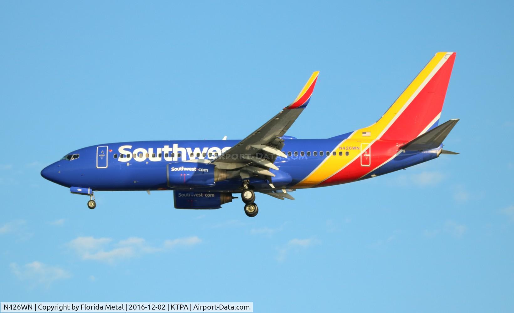 N426WN, 2002 Boeing 737-7H4 C/N 29830, SWA 737 nc zx MSY-TPA