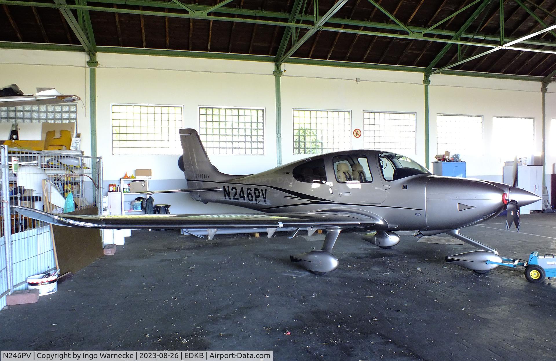 N246PV, 2006 Cirrus SR22 C/N 2103, Cirrus SR22 Rhodium at Bonn-Hangelar airfield during the Grumman Fly-in 2023