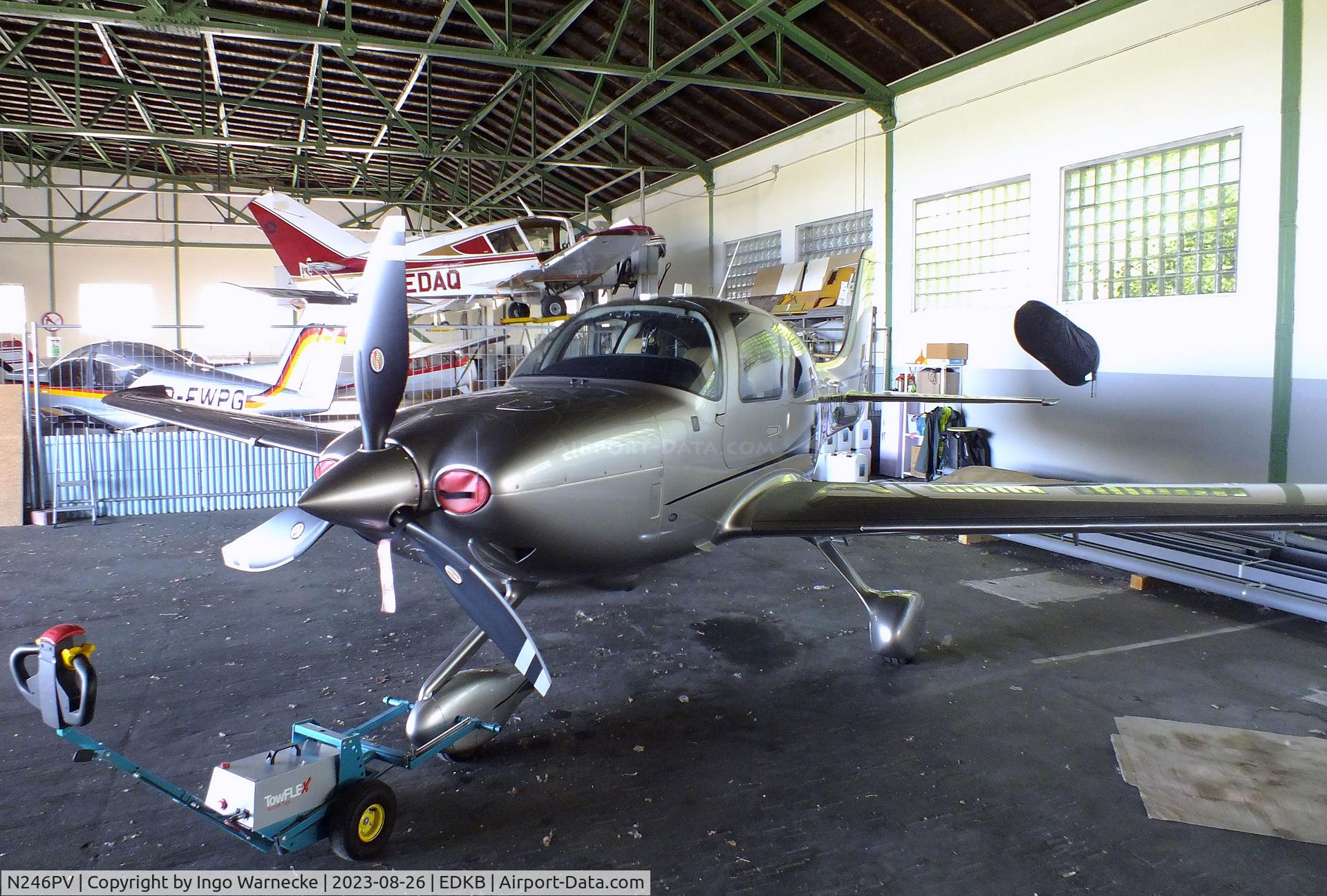 N246PV, 2006 Cirrus SR22 C/N 2103, Cirrus SR22 Rhodium at Bonn-Hangelar airfield during the Grumman Fly-in 2023