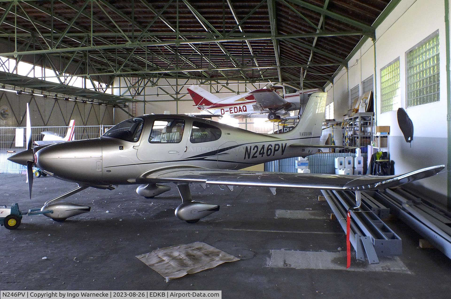 N246PV, 2006 Cirrus SR22 C/N 2103, Cirrus SR22 Rhodium at Bonn-Hangelar airfield during the Grumman Fly-in 2023