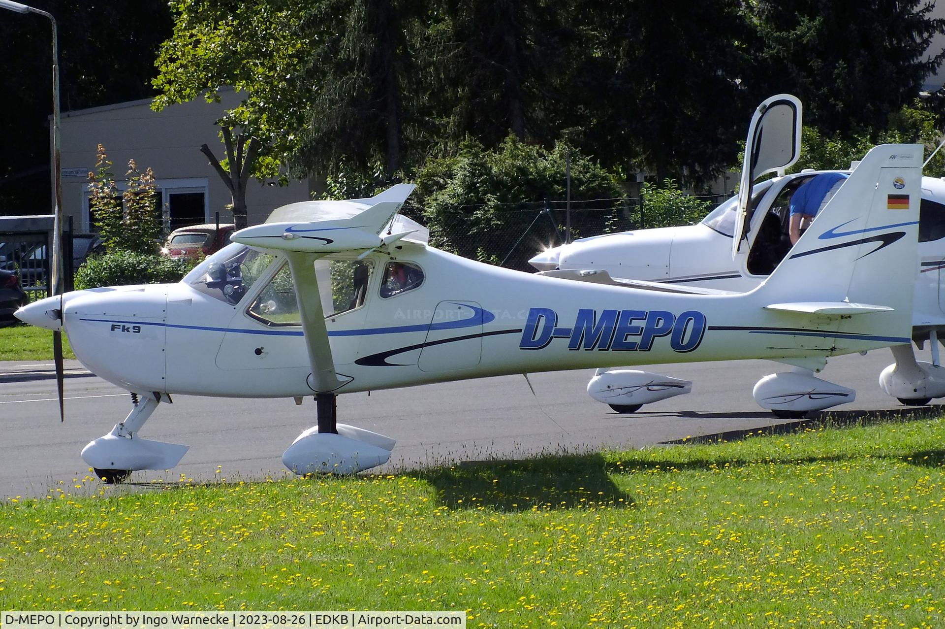 D-MEPO, FK Lightplanes FK-9 Mark III C/N 09-418, B & F Technik FK-9 Mk III at Bonn-Hangelar airfield during the Grumman Fly-in 2023