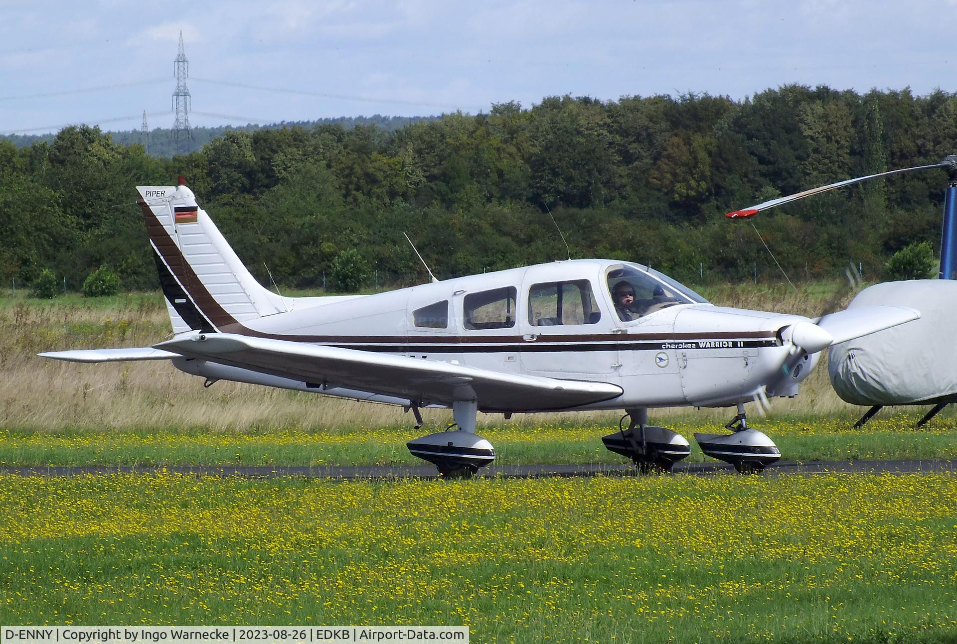 D-ENNY, 1977 Piper PA-28-161 Warrior II C/N 28-7716179, Piper PA-28-161 Warrior II at Bonn-Hangelar airfield during the Grumman Fly-in 2023