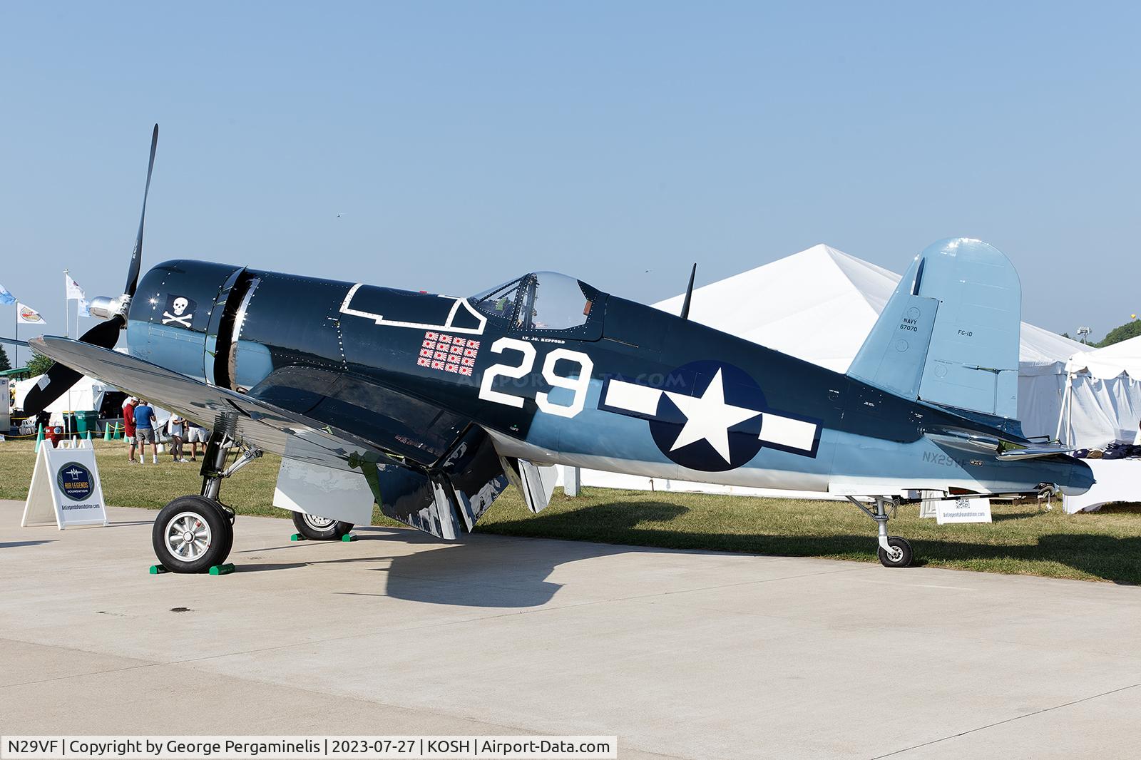 N29VF, 1945 Goodyear FG-1D Corsair C/N 3997, Oshkosh 2023.