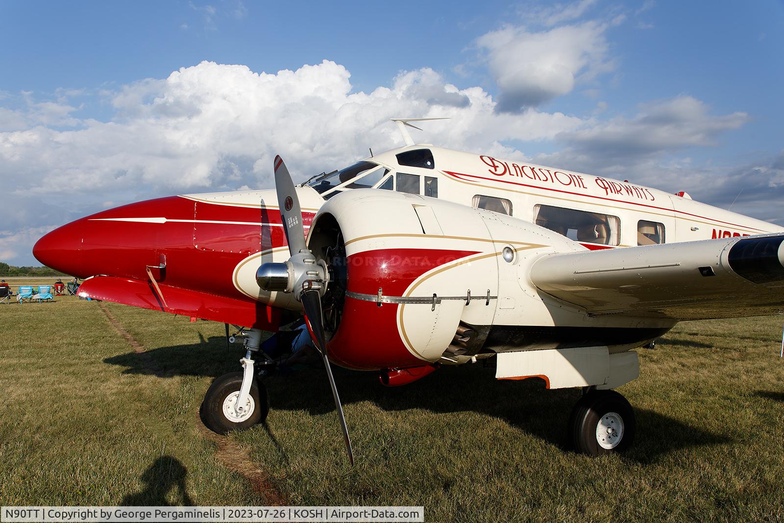 N90TT, 1957 Beech E18S C/N BA-335, Oshkosh 2023.