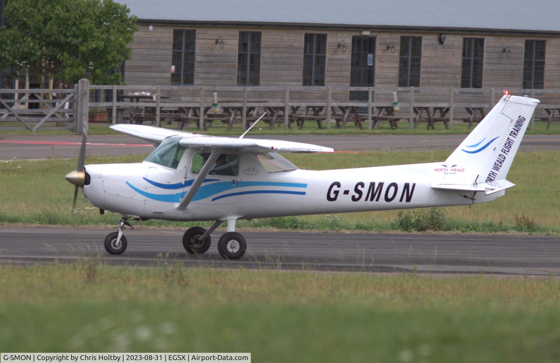 G-SMON, 1976 Cessna A152 Aerobat C/N A152-0805, 1978 Cessna Aerobat at its home base at North Weald, Essex