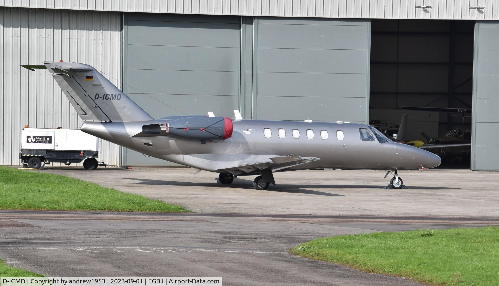 D-ICMD, 2002 Cessna 525A CitationJet CJ2 C/N 525A-0125, D-ICMD at Gloucestershire Airport.