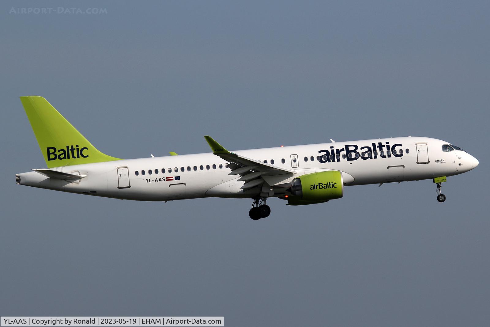 YL-AAS, 2019 Airbus A220-300 C/N 55054, at spl