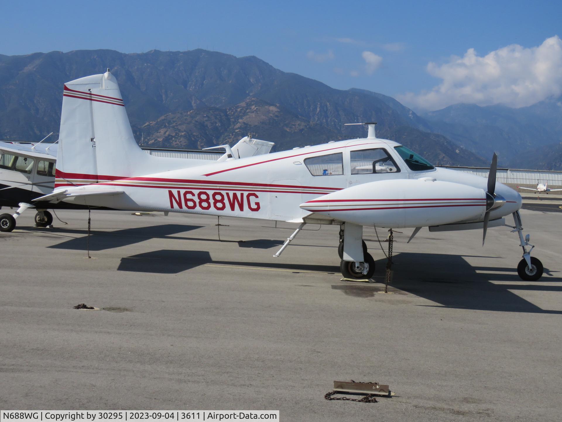 N688WG, 1957 Cessna 310B C/N 35613, Parked