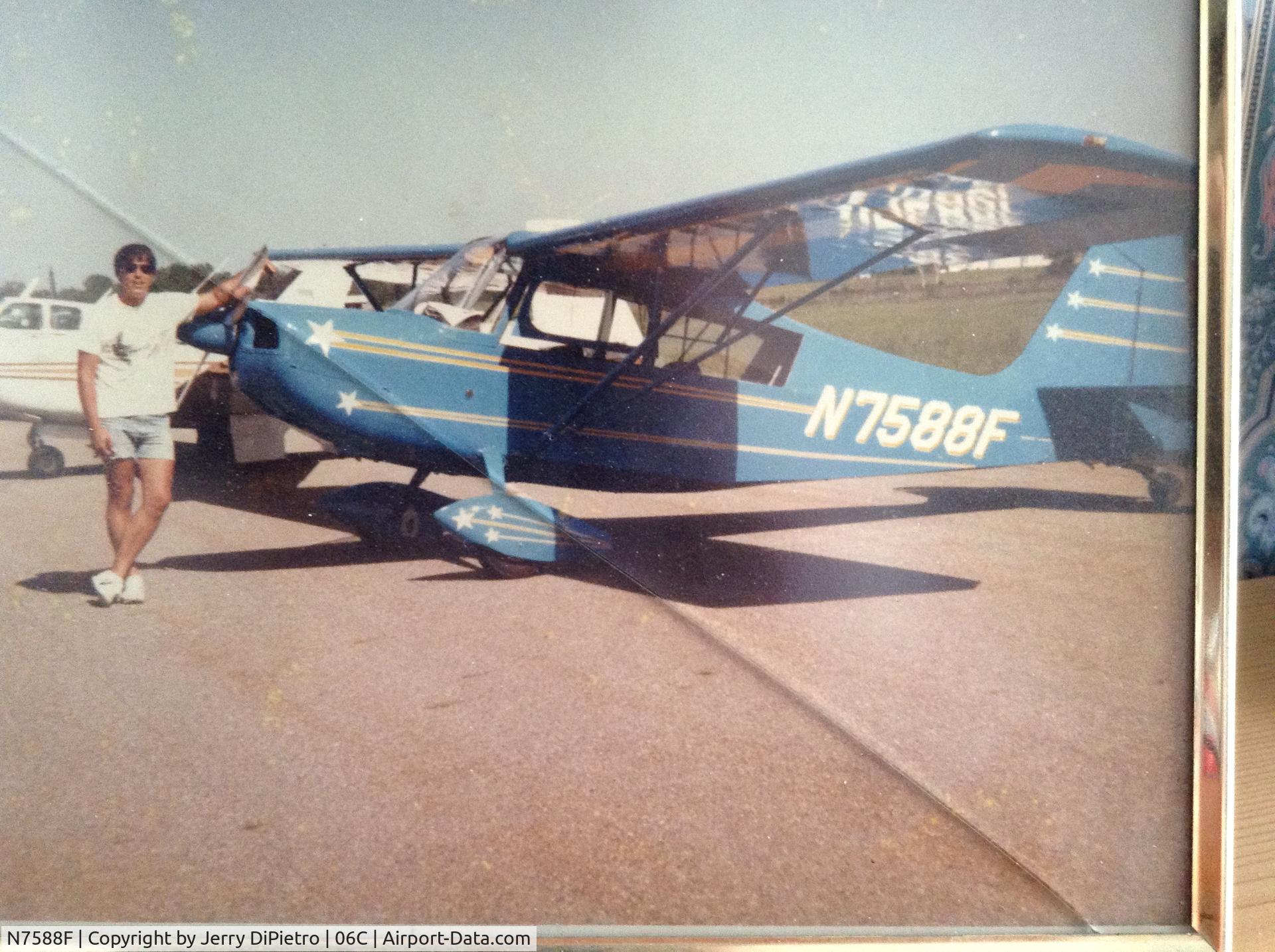 N7588F, 1970 Champion 7ECA Citabria C/N 751-70, My baby! Rebuilt the whole plane and designed the paint scheme.  Ditzler provided the paint and painter, Rob.  Miss her.