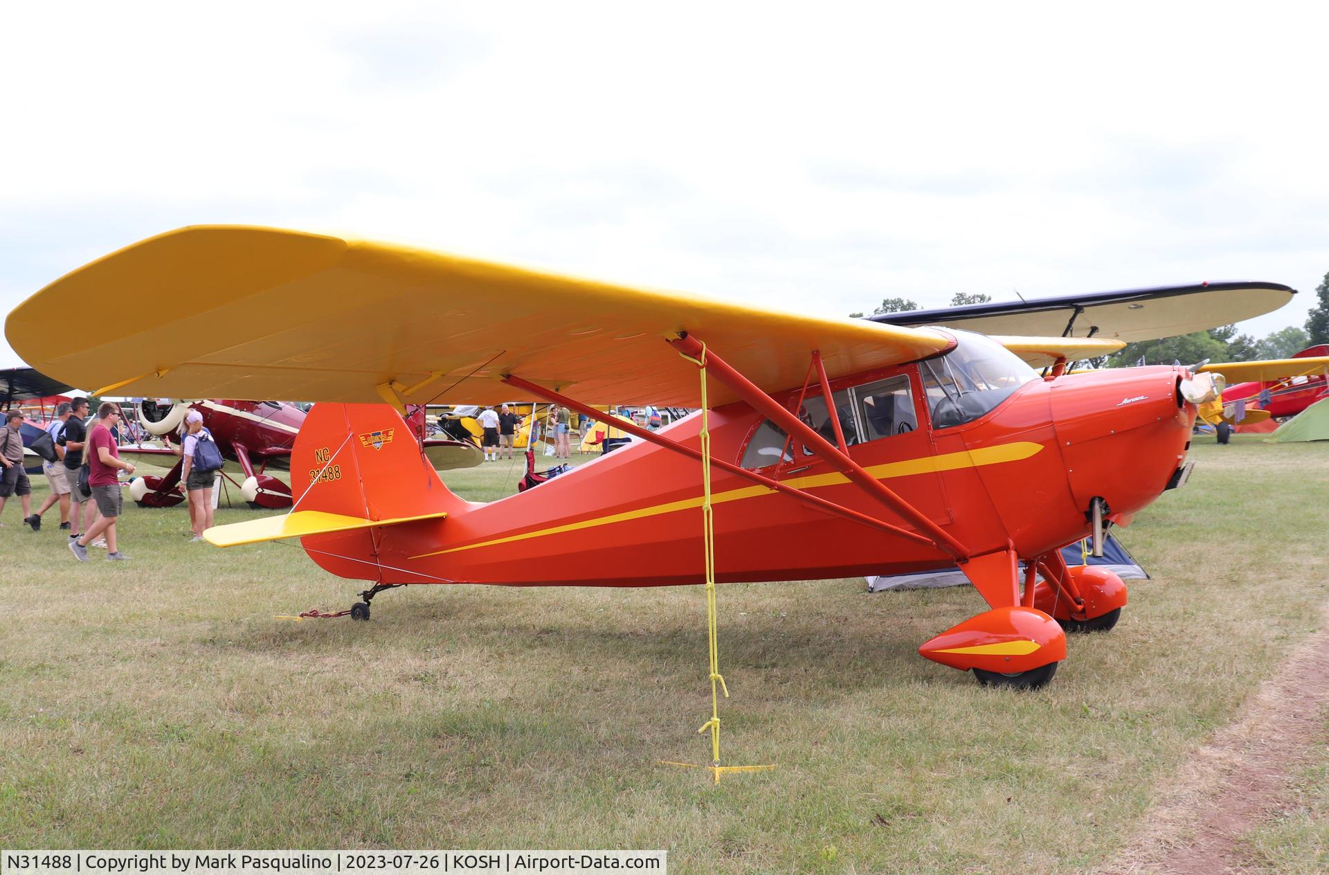 N31488, 1940 Aeronca 65-LB C/N L10960, Aeronca 65-LB