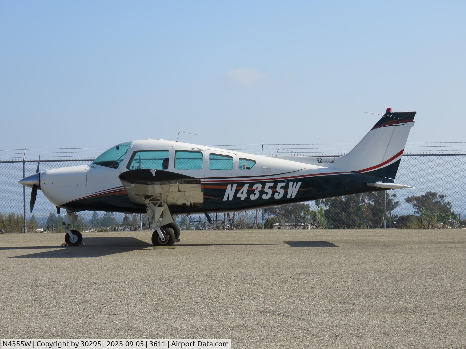 N4355W, 1974 Beech B24R Sierra C/N MC-271, Parked