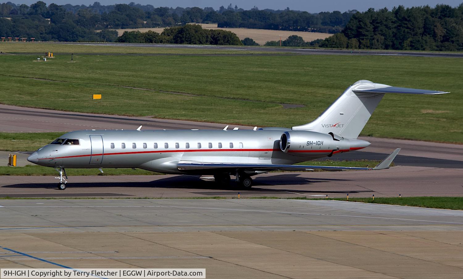 9H-IGH, 2013 Bombardier BD-700-1A10 Global 6000 C/N 9570, At Luton Airport