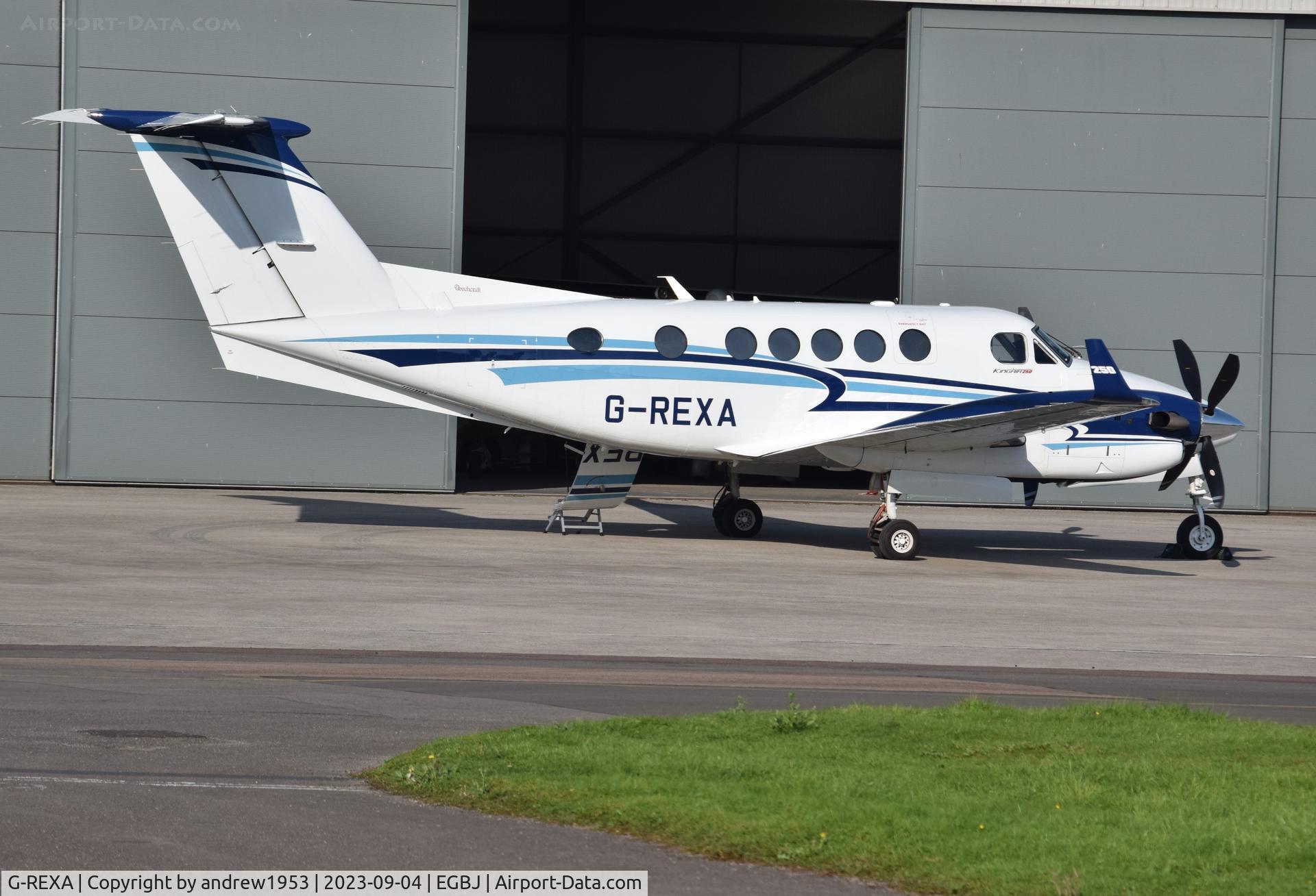 G-REXA, 2018 Beech B200GT King Air C/N BY-339, G-REXA at Gloucestershire Airport.