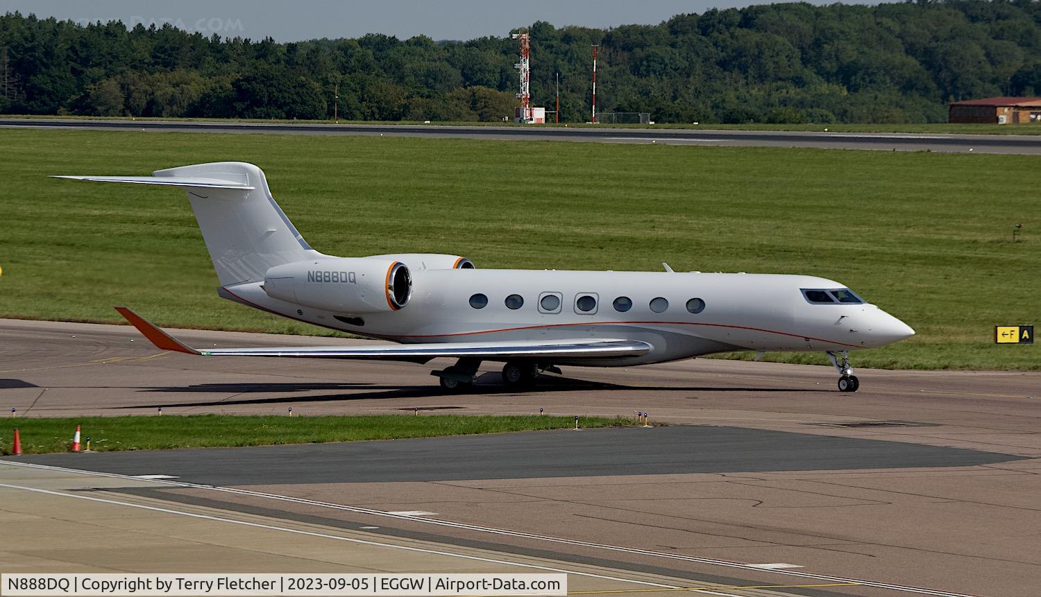 N888DQ, 2020 Gulfstream Aerospace GVII-G500 C/N 72048, At Luton Airport