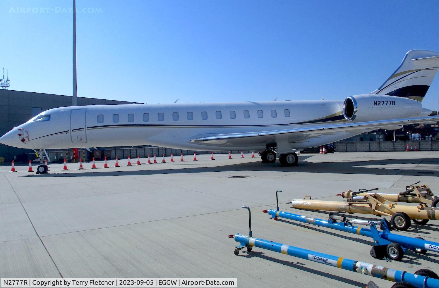 N2777R, 2020 Bombardier BD-700-2A12 Global 7500 C/N 70050, At Luton Airport