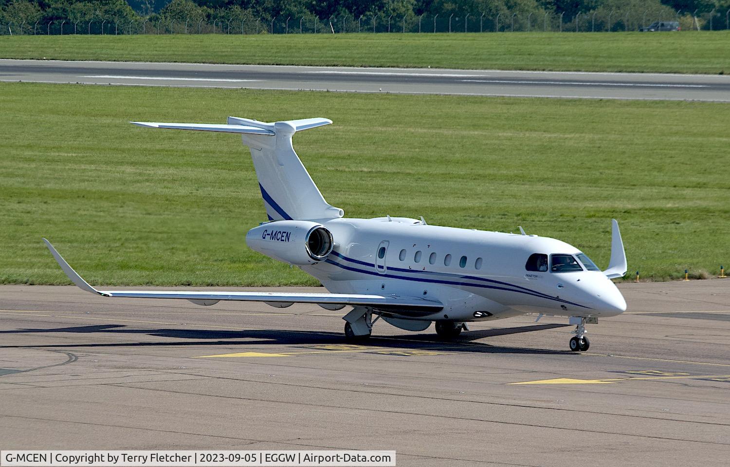 G-MCEN, 2021 Embraer EMB-550 Praetor 600 C/N 55020162, At Luton Airport