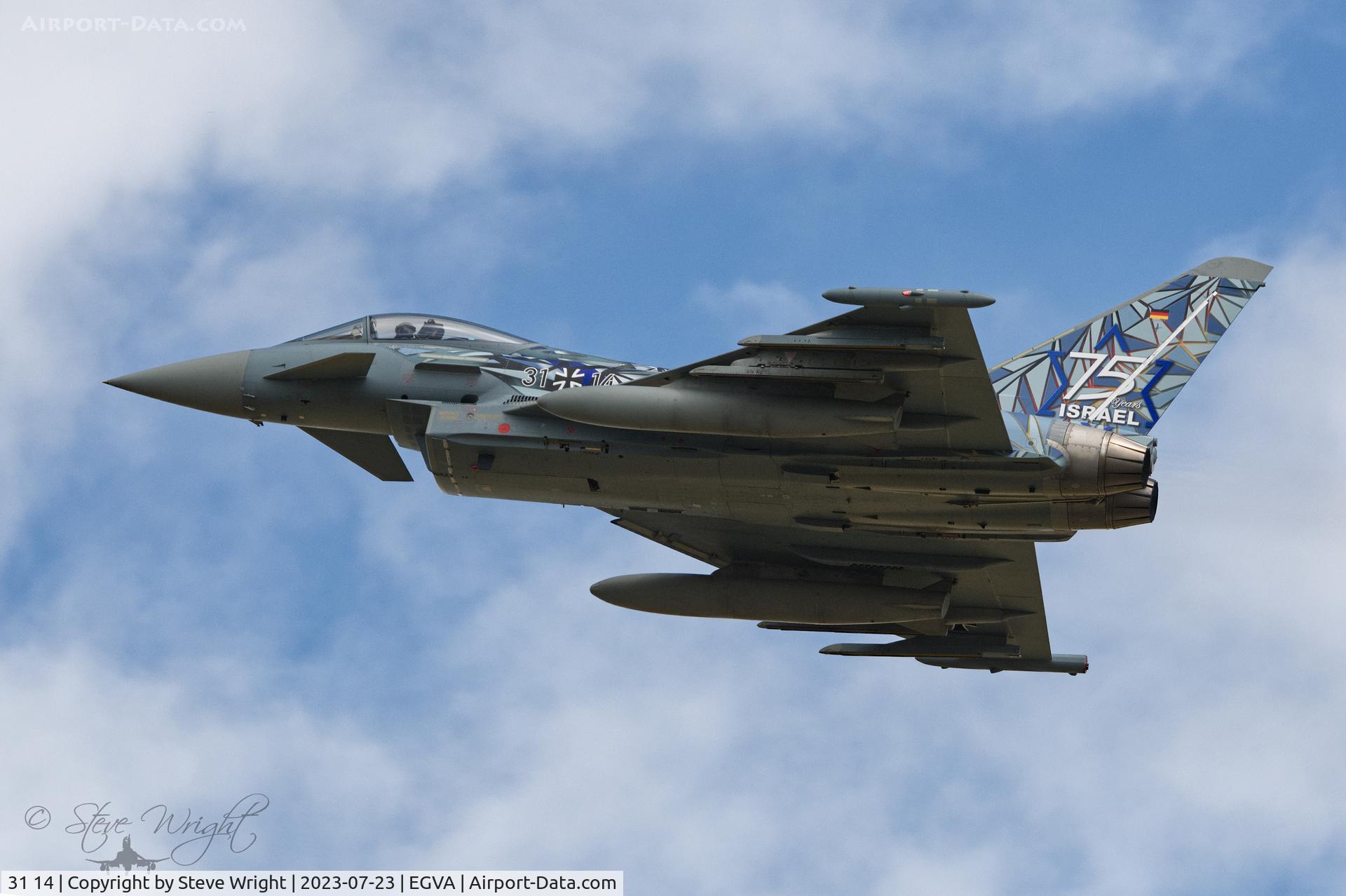 31 14, Eurofighter EF-2000 Typhoon S C/N 164/AS007, RIAT 2023 RAF Fairford UK