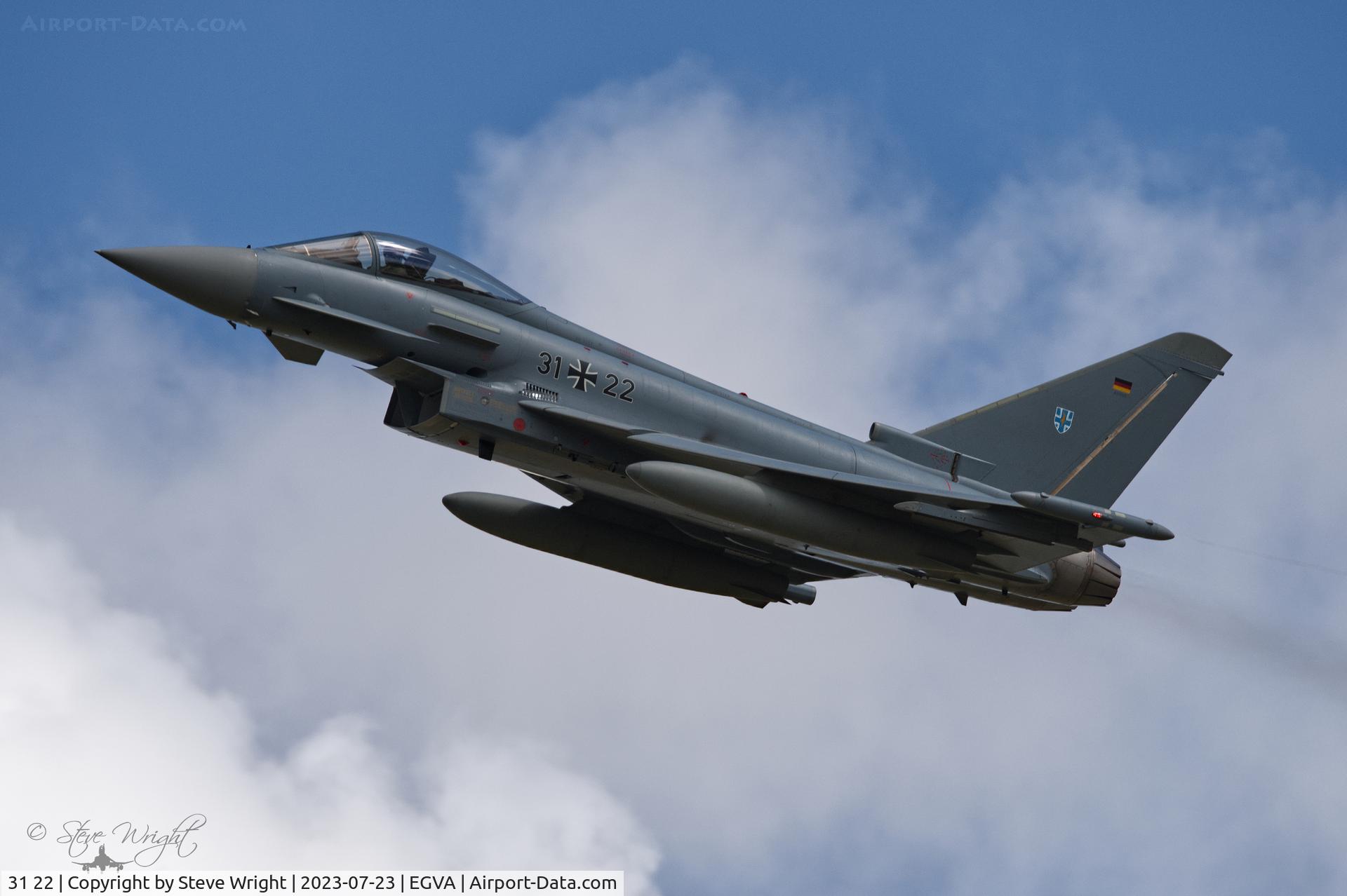 31 22, Eurofighter EF-2000 Typhoon S C/N AS015, RIAT 2023 RAF Fairford UK